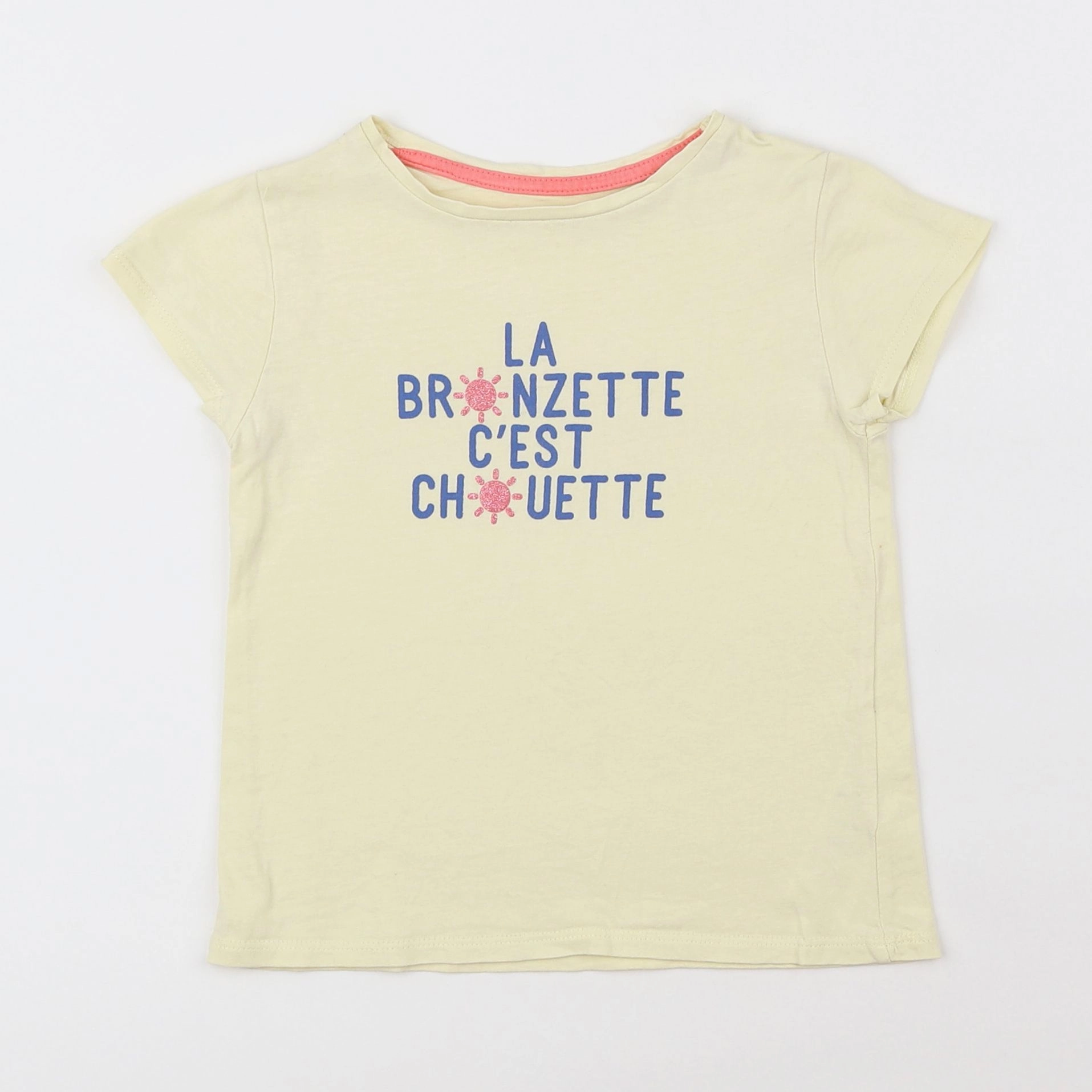 Vertbaudet - tee-shirt jaune - 5 ans