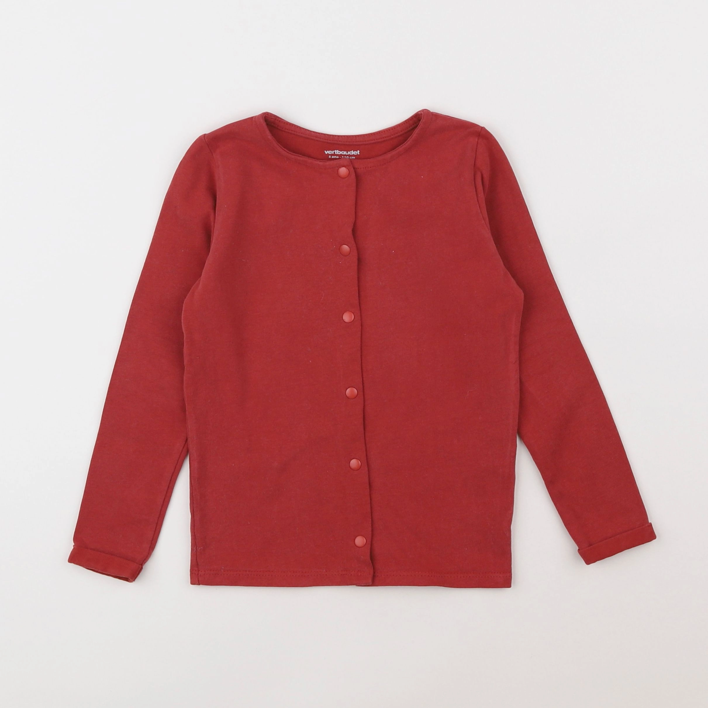 Vertbaudet - sweat rouge - 5 ans