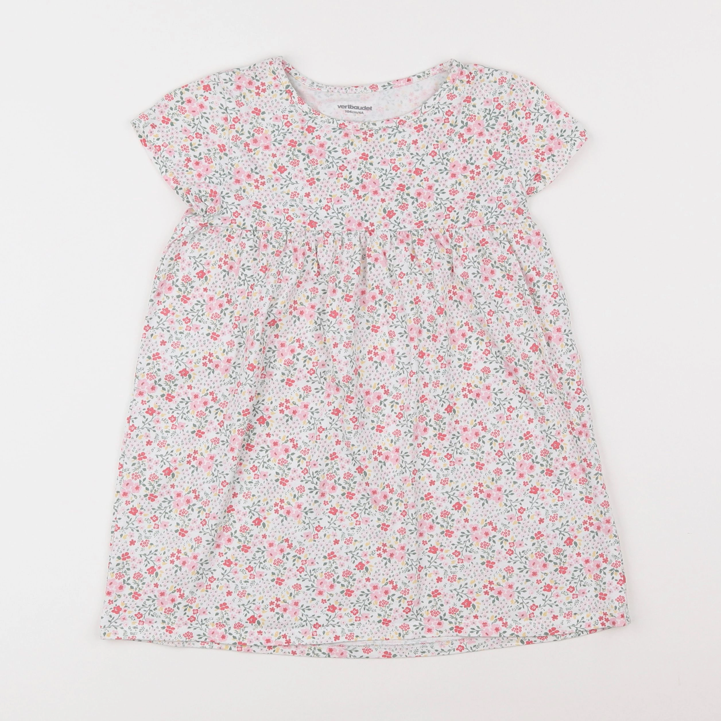 Vertbaudet - robe multicolore - 4 ans