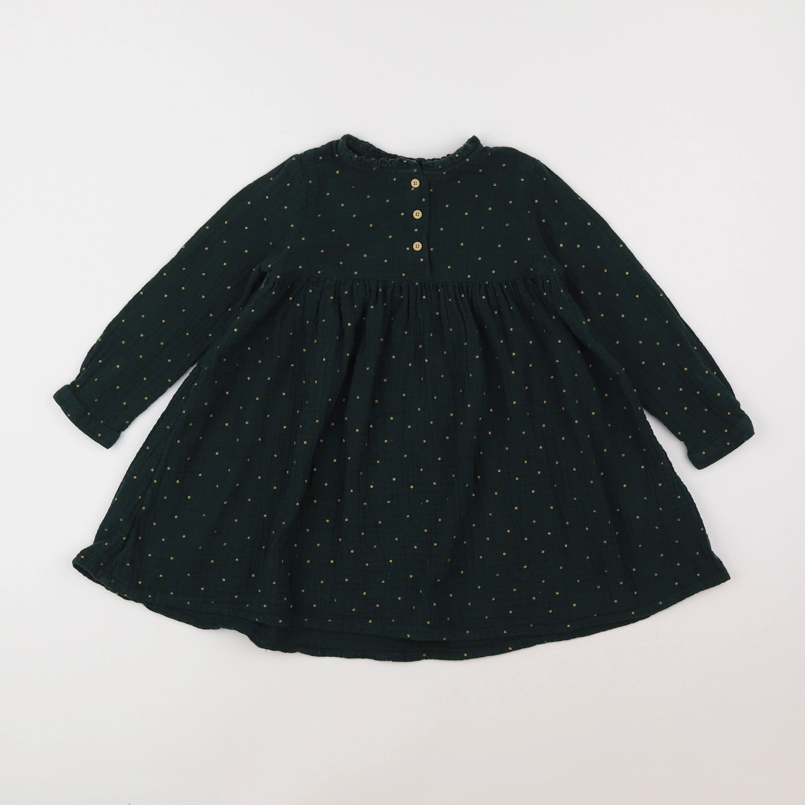 Vertbaudet - robe vert - 4 ans