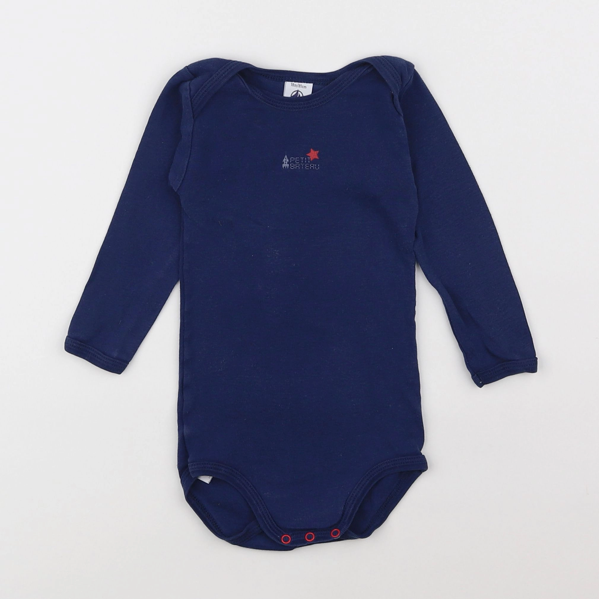 Petit Bateau - body bleu - 18 mois