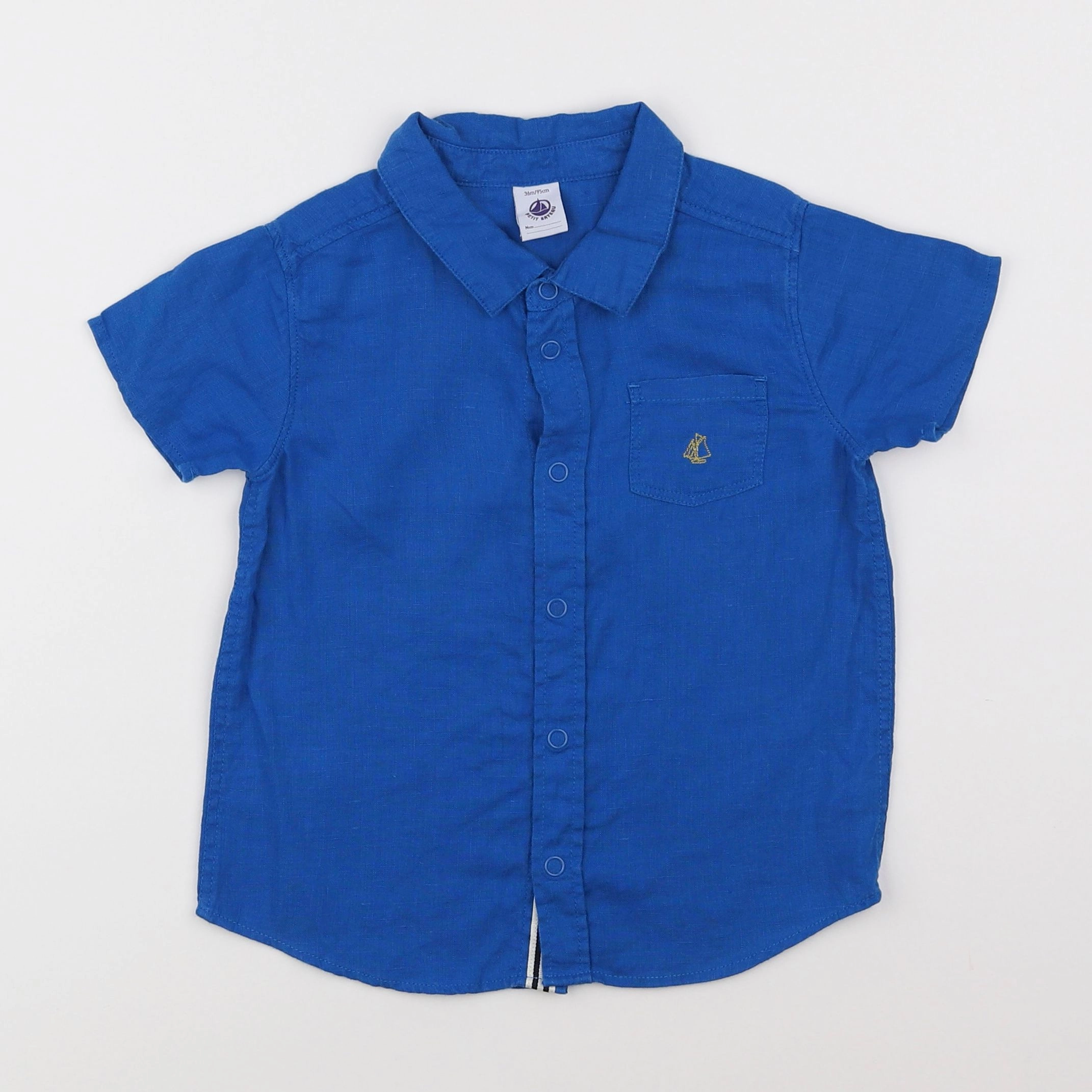 Petit Bateau - chemise bleu - 3 ans