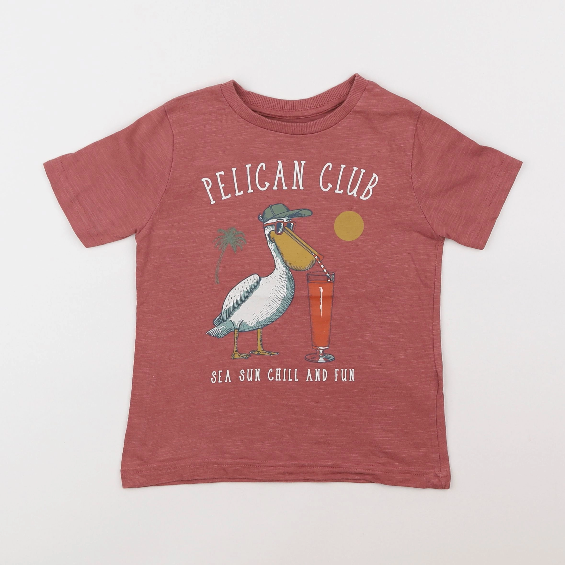 Vertbaudet - tee-shirt rouge - 5 ans