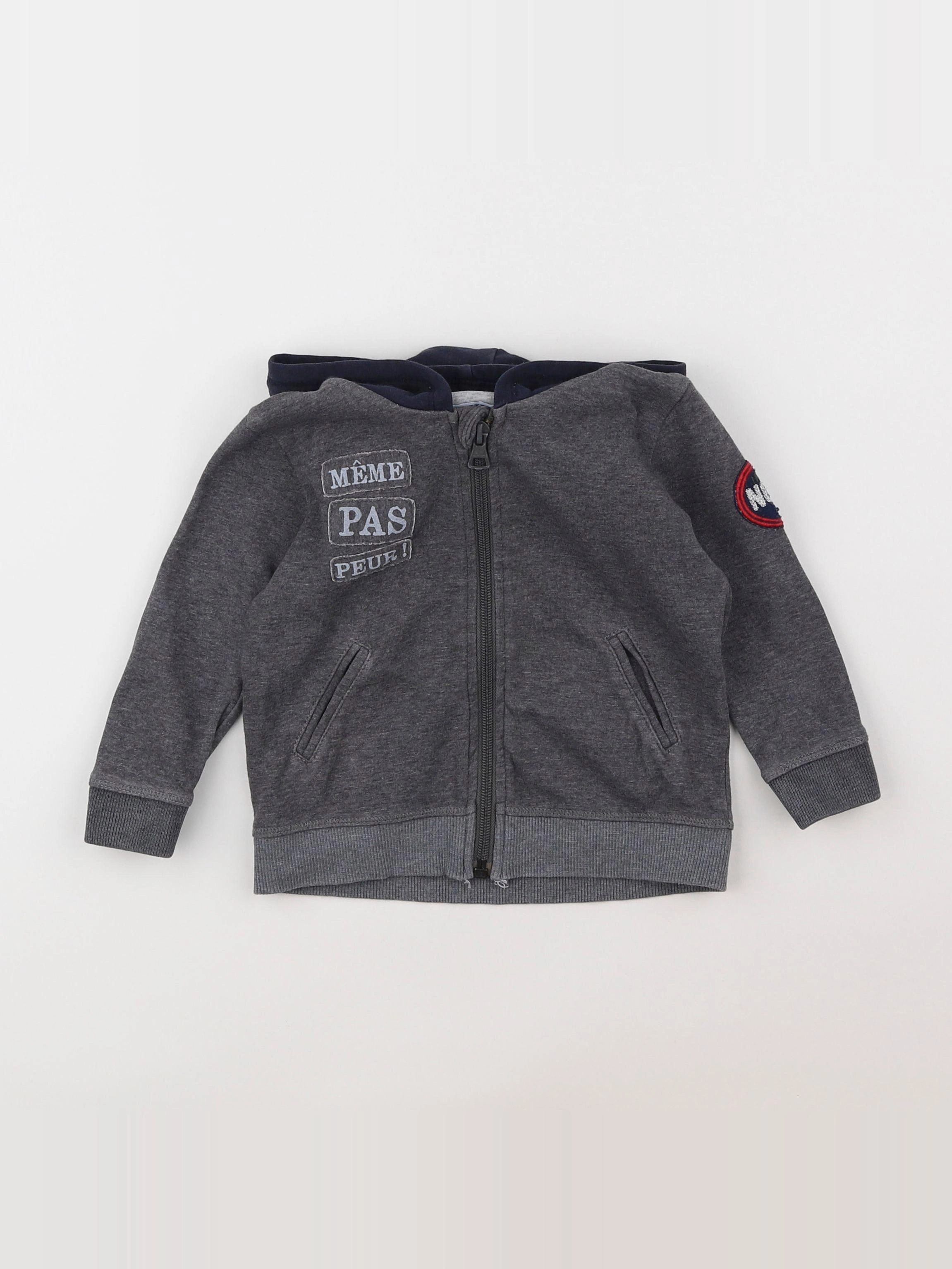 IKKS - sweat gris - 18 mois