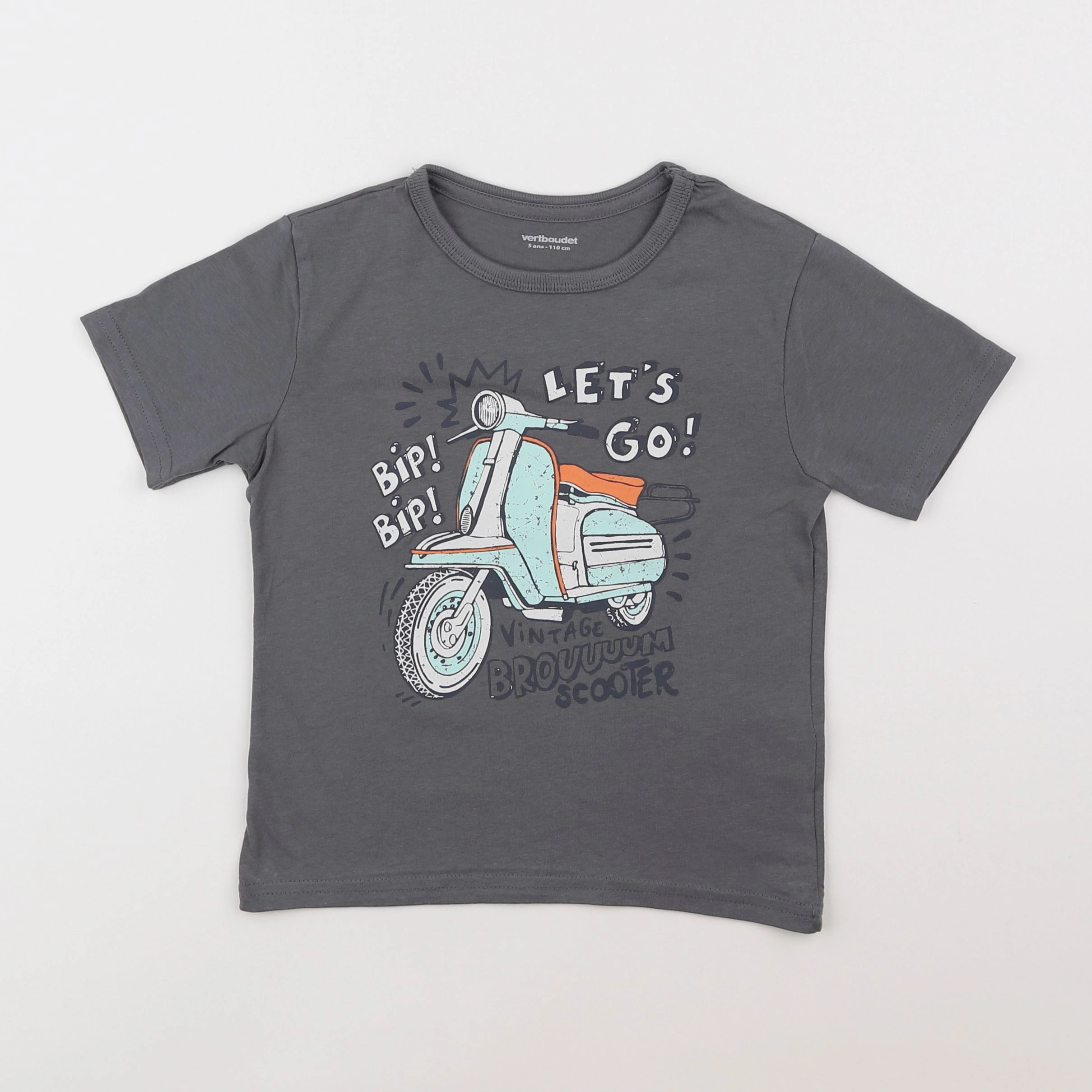 Vertbaudet - tee-shirt gris - 5 ans