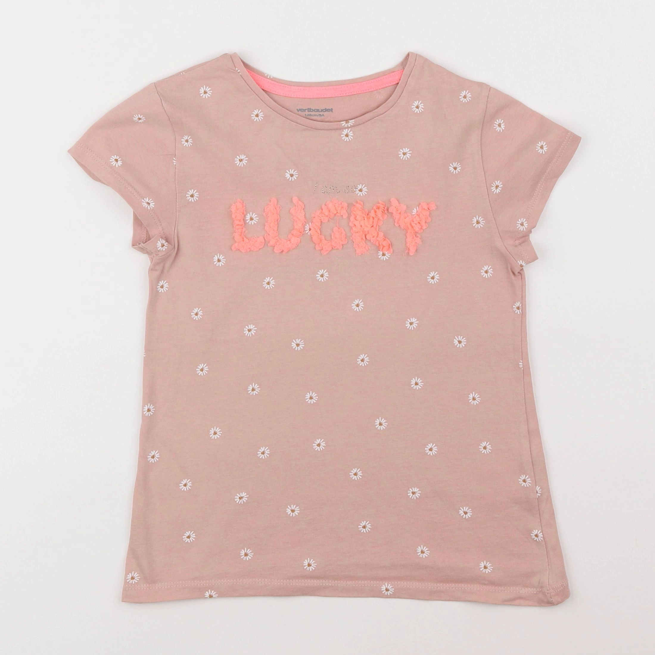 Vertbaudet - tee-shirt rose - 8 ans