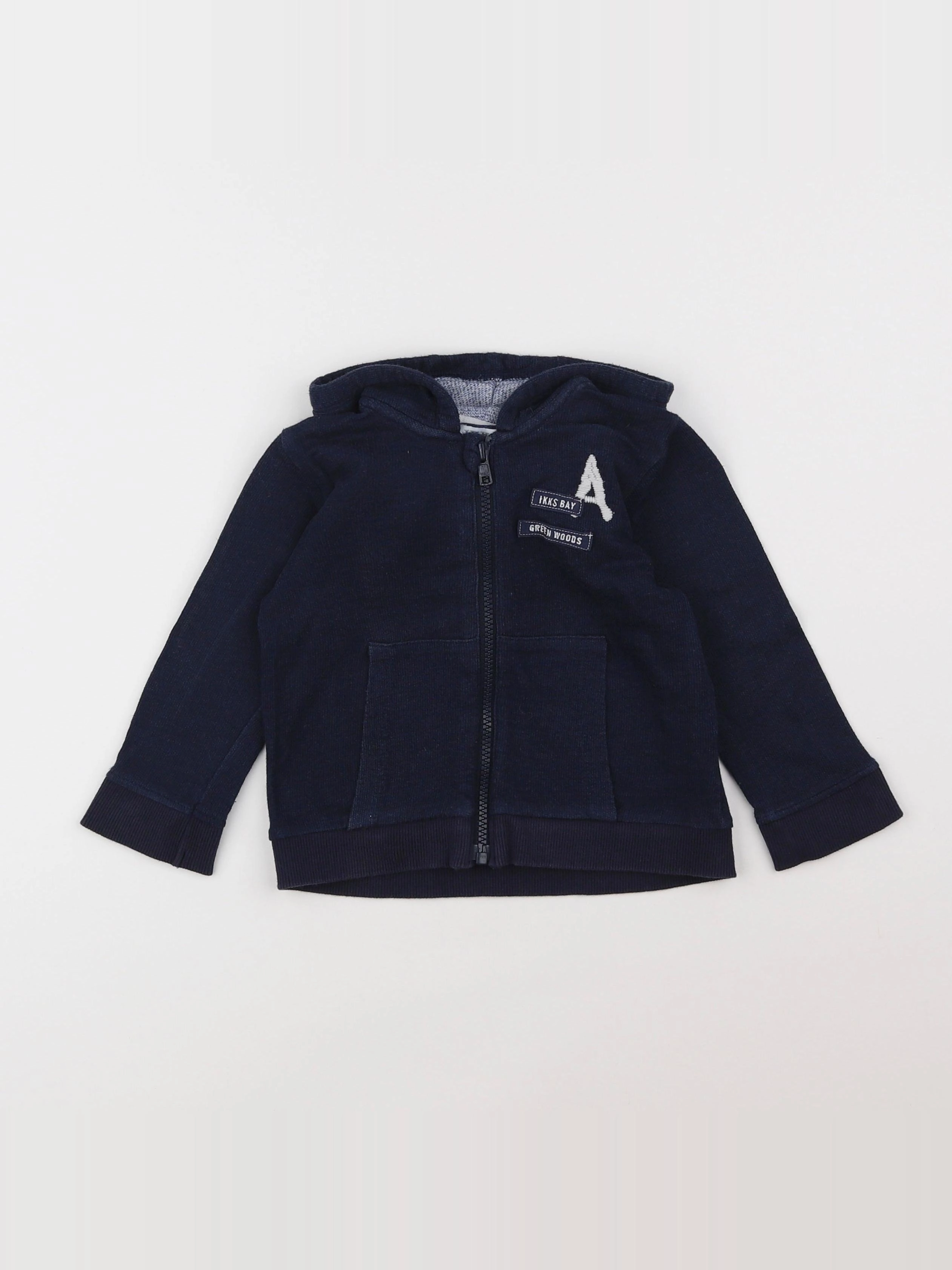 IKKS - sweat bleu - 18 mois