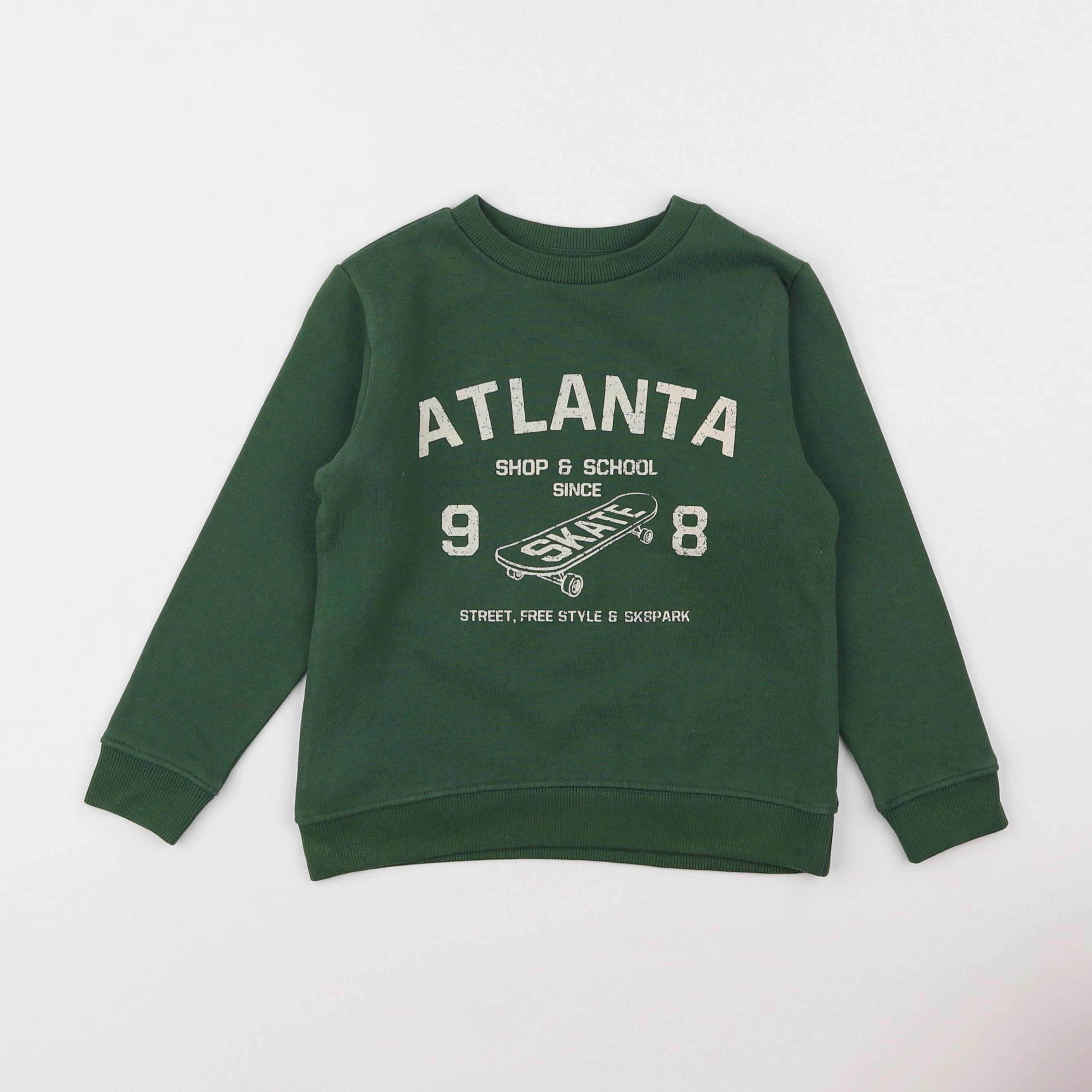 Vertbaudet - sweat vert - 5 ans