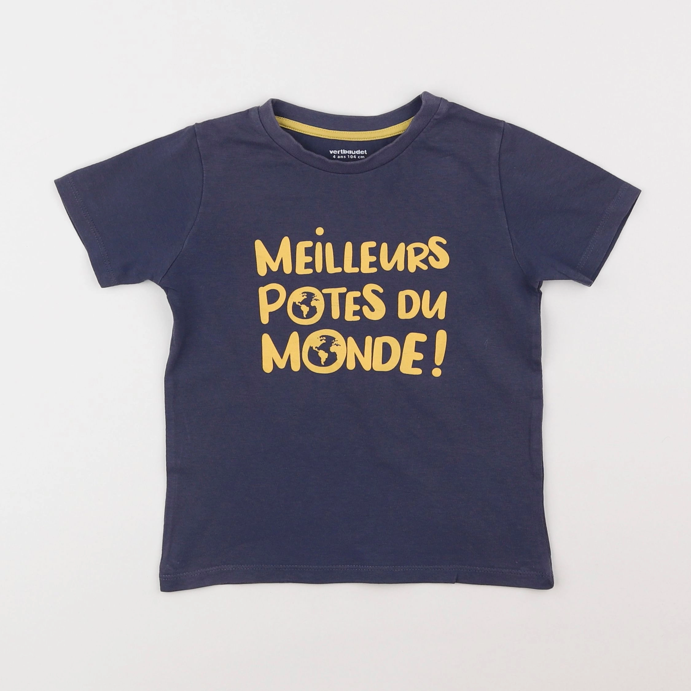 Vertbaudet - tee-shirt bleu - 4 ans