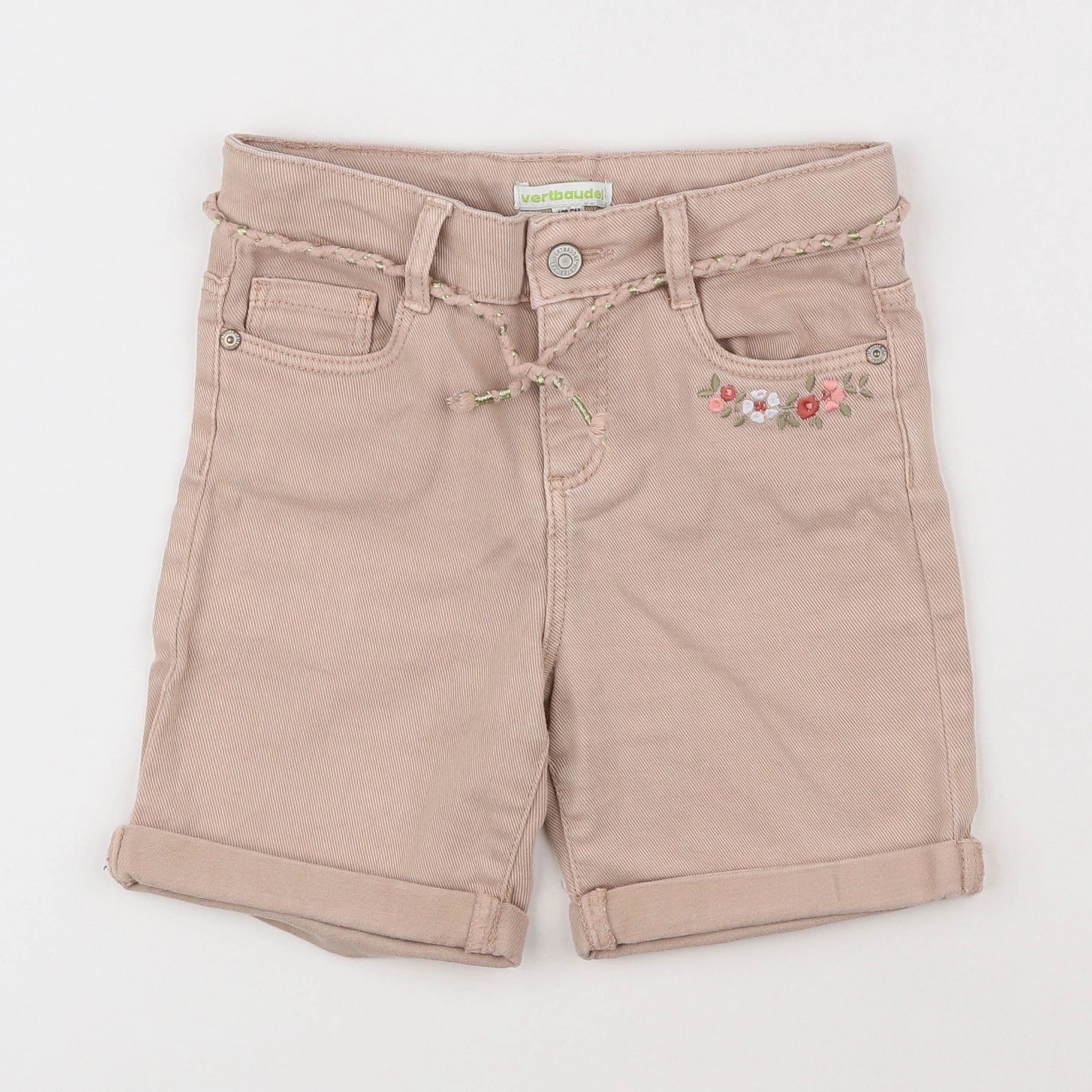 Vertbaudet - short beige - 8 ans