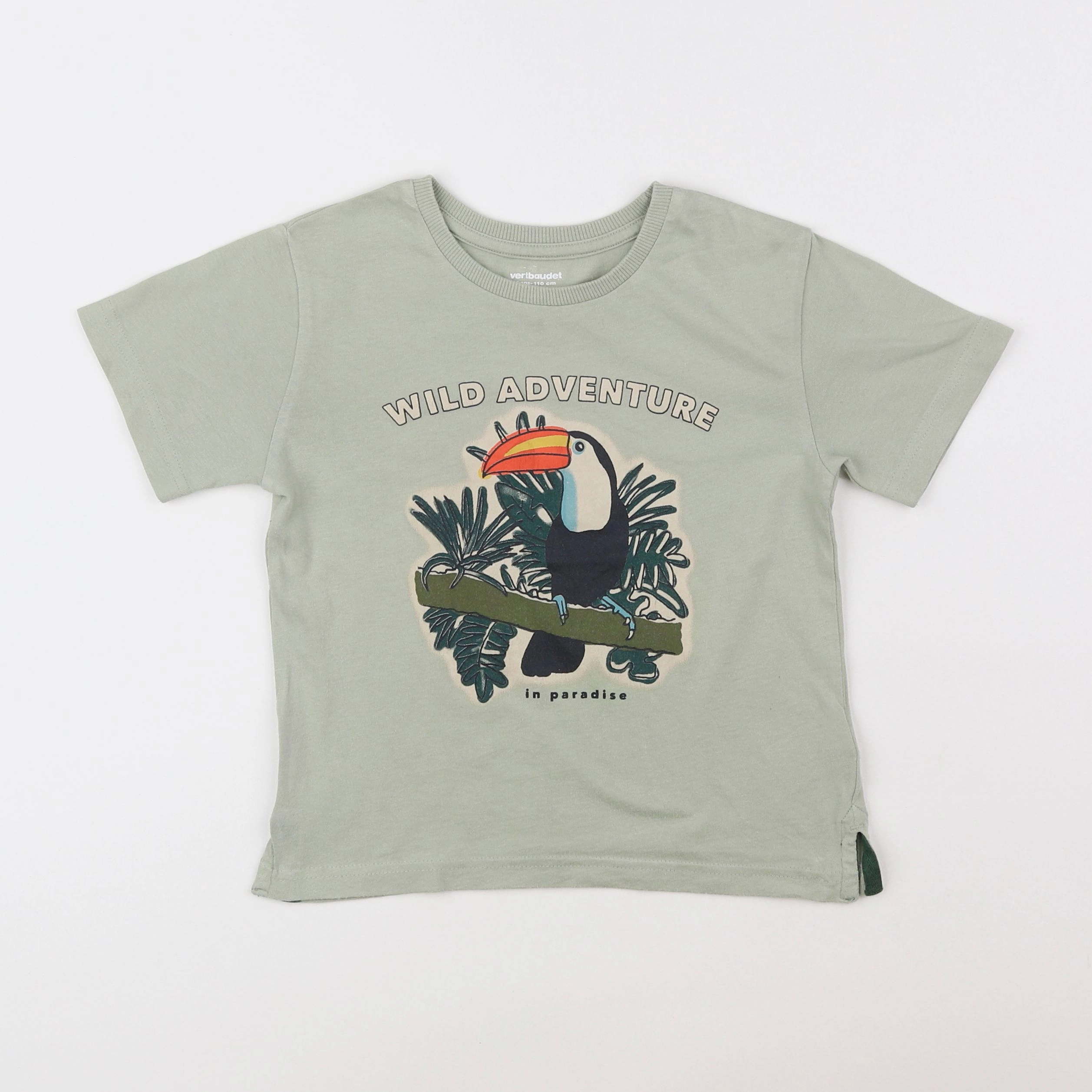 Vertbaudet - tee-shirt vert - 5 ans