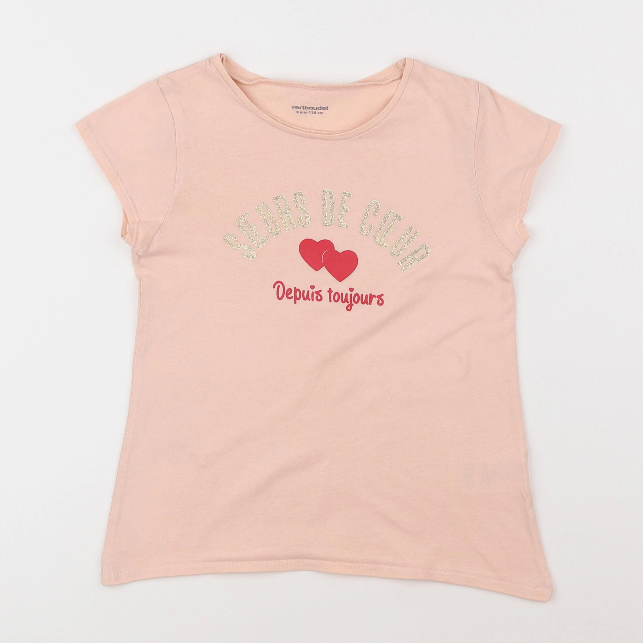 Vertbaudet - tee-shirt orange - 8 ans