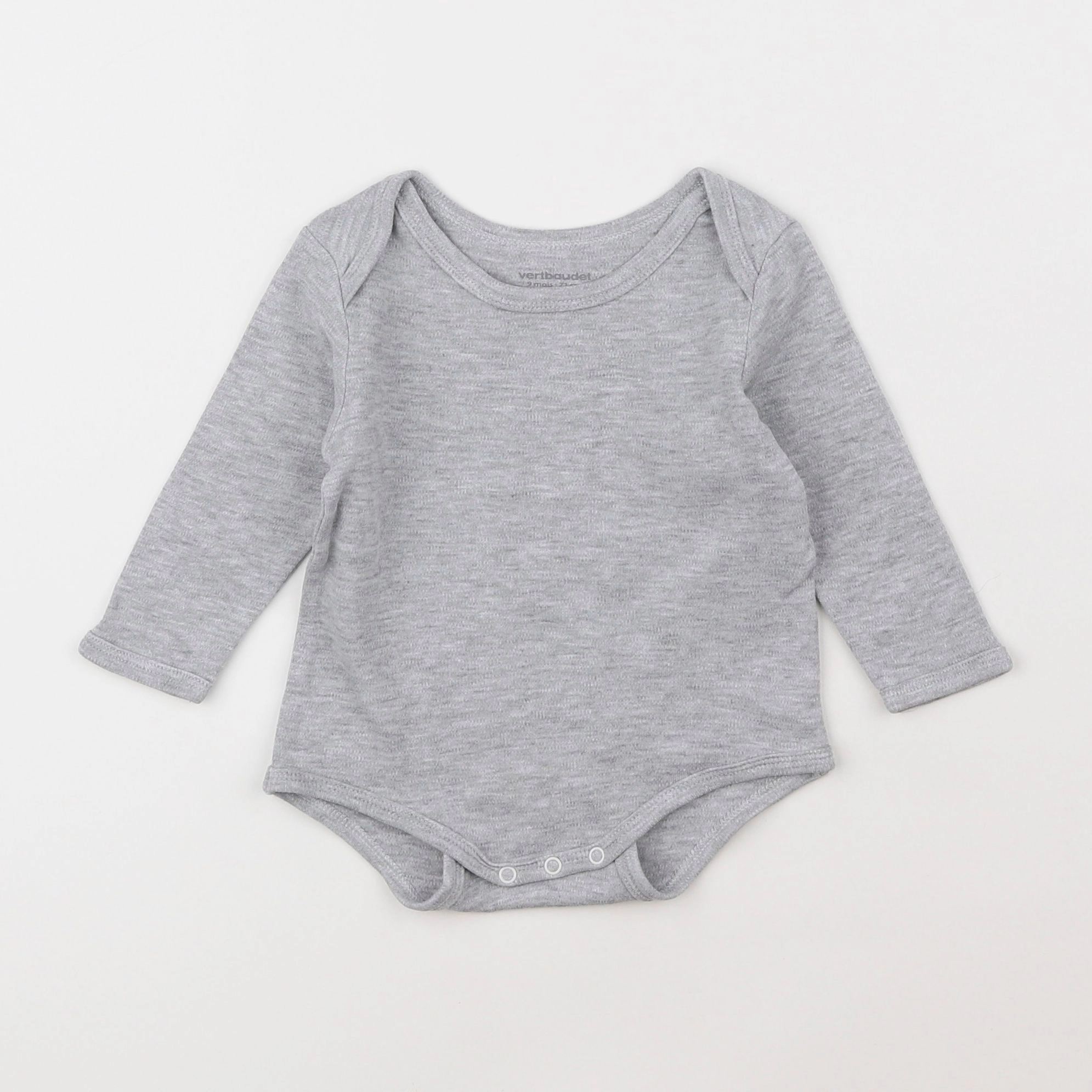 Vertbaudet - body gris - 9 mois