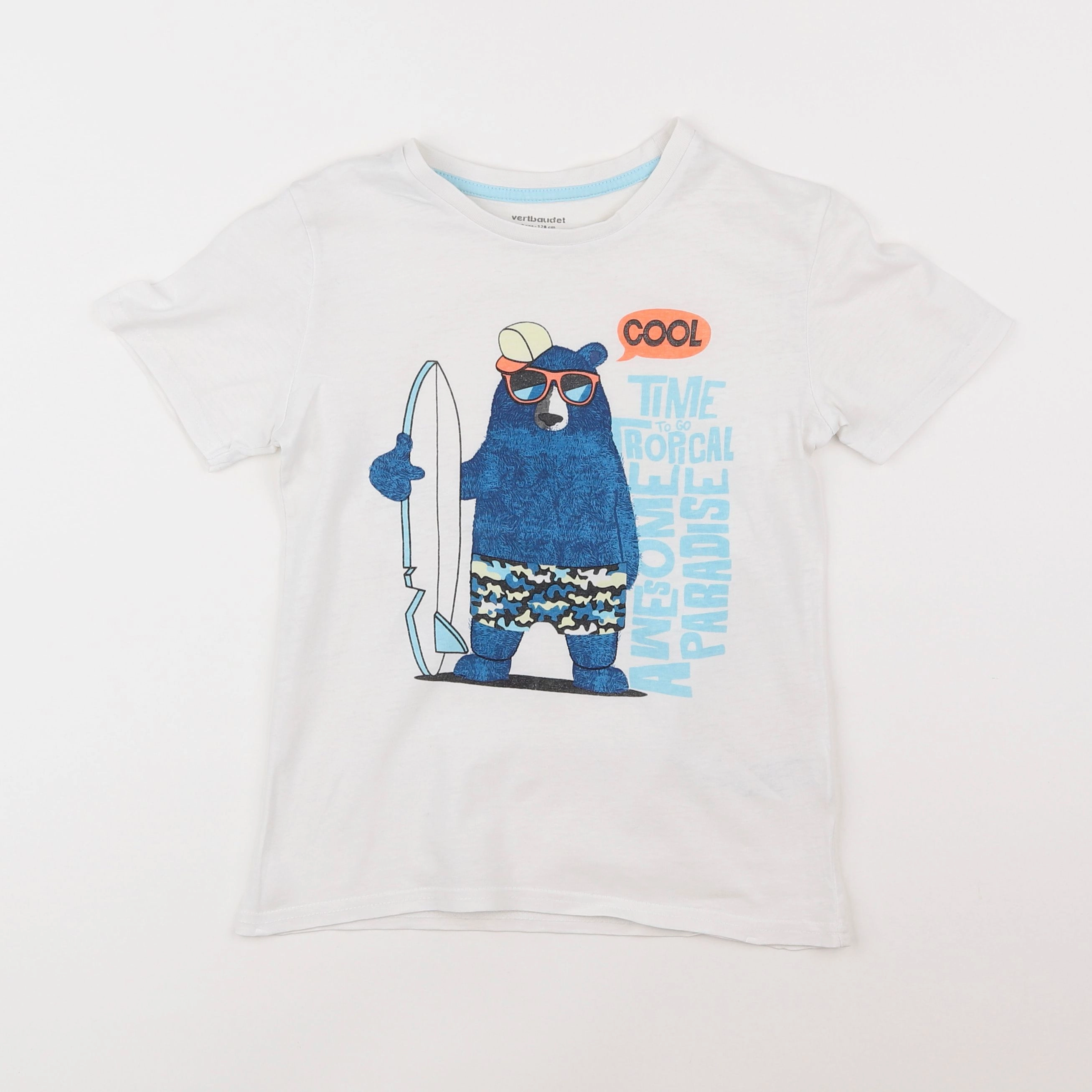 Vertbaudet - tee-shirt multicolore - 8 ans