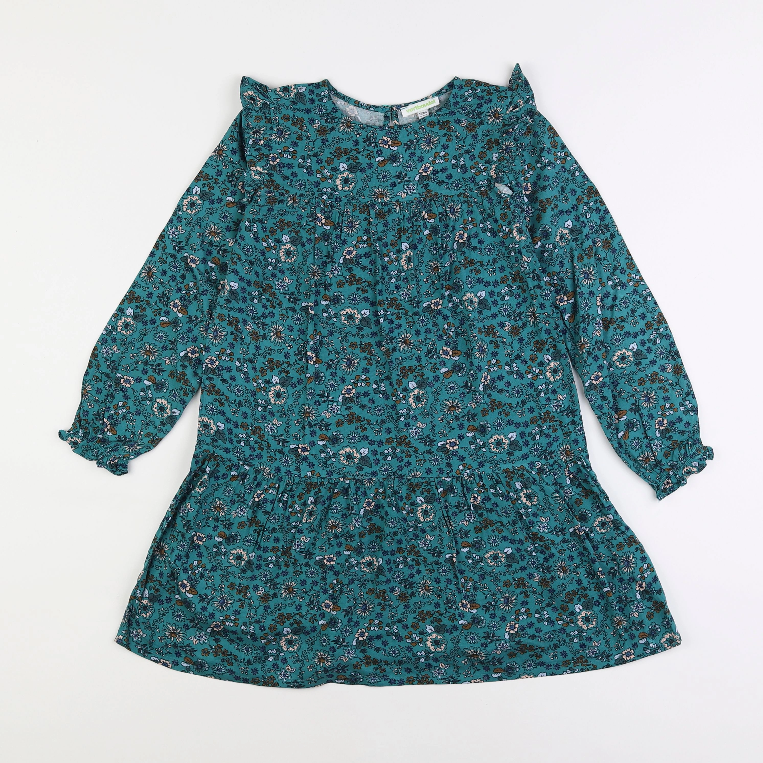 Vertbaudet - robe vert - 7 ans