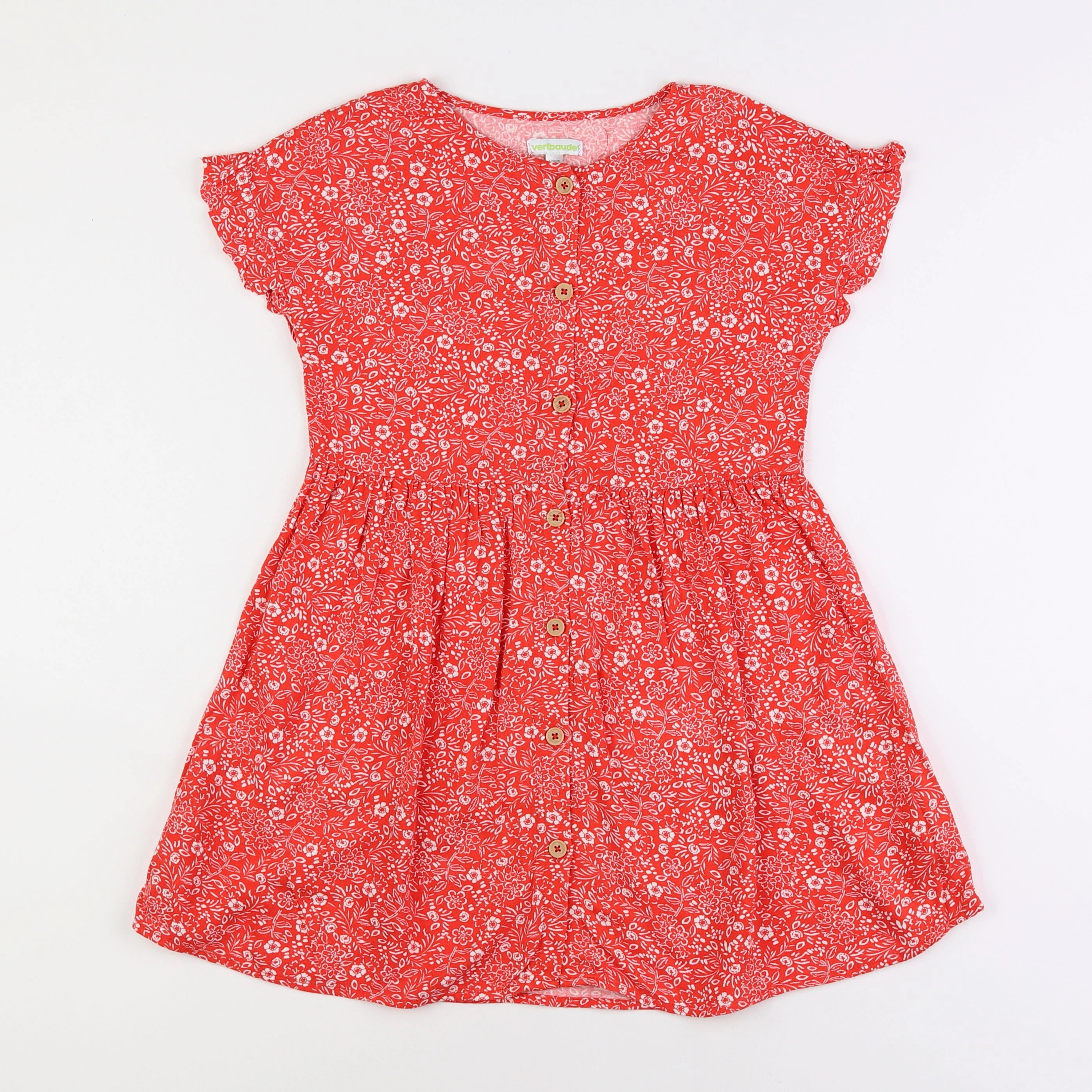 Vertbaudet - robe rouge - 8 ans