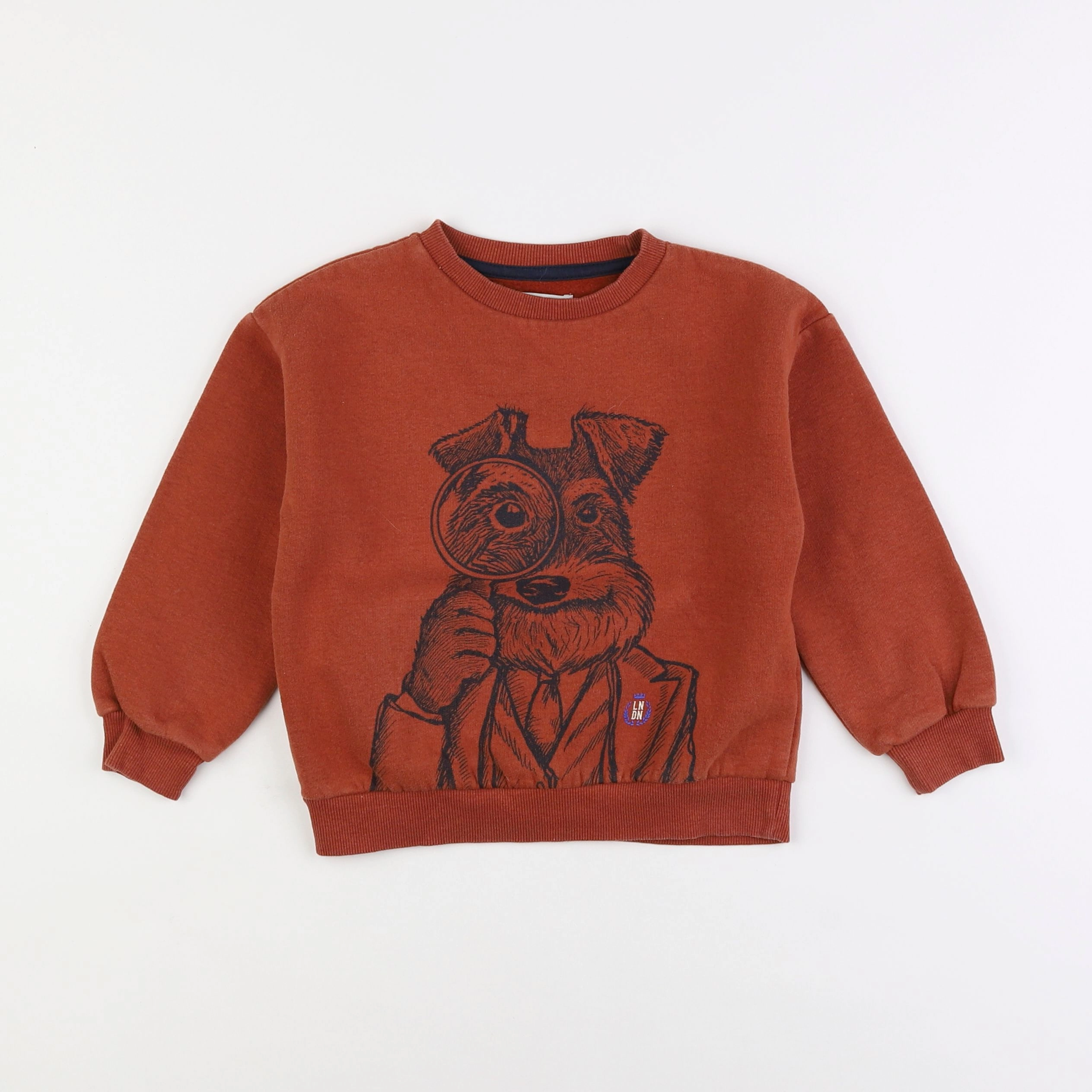 Vertbaudet - sweat marron - 4 ans