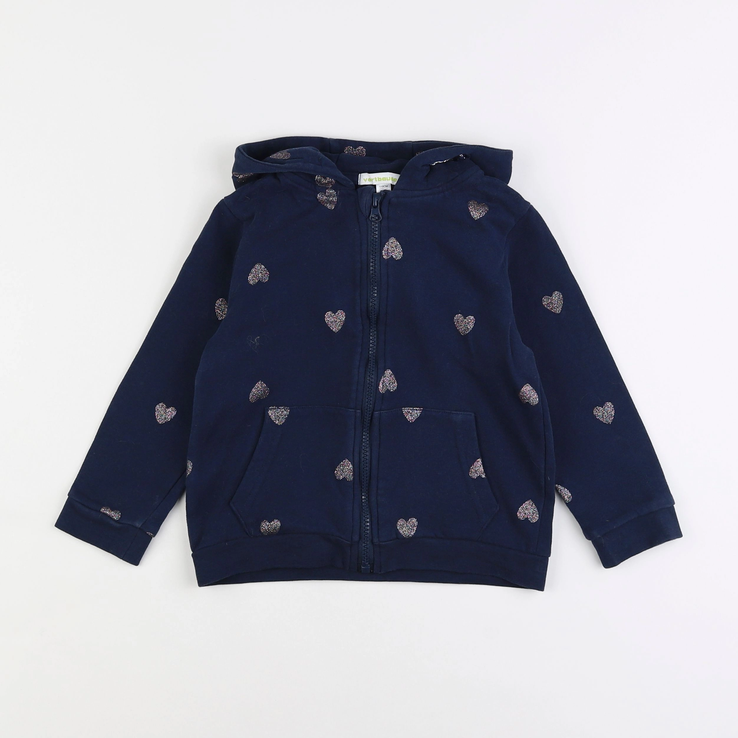 Vertbaudet - sweat bleu - 6 ans