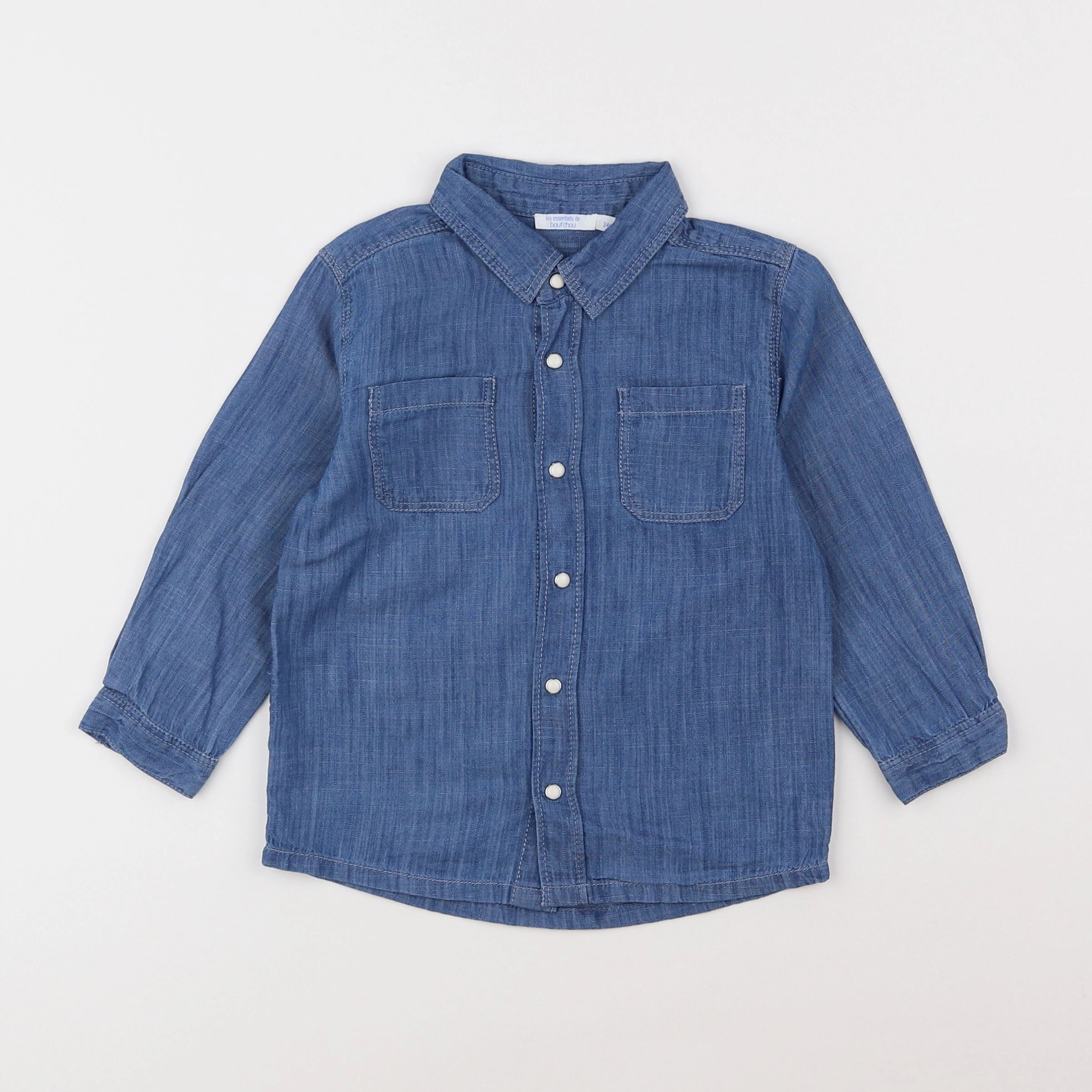 Boutchou - chemise bleu - 2 ans