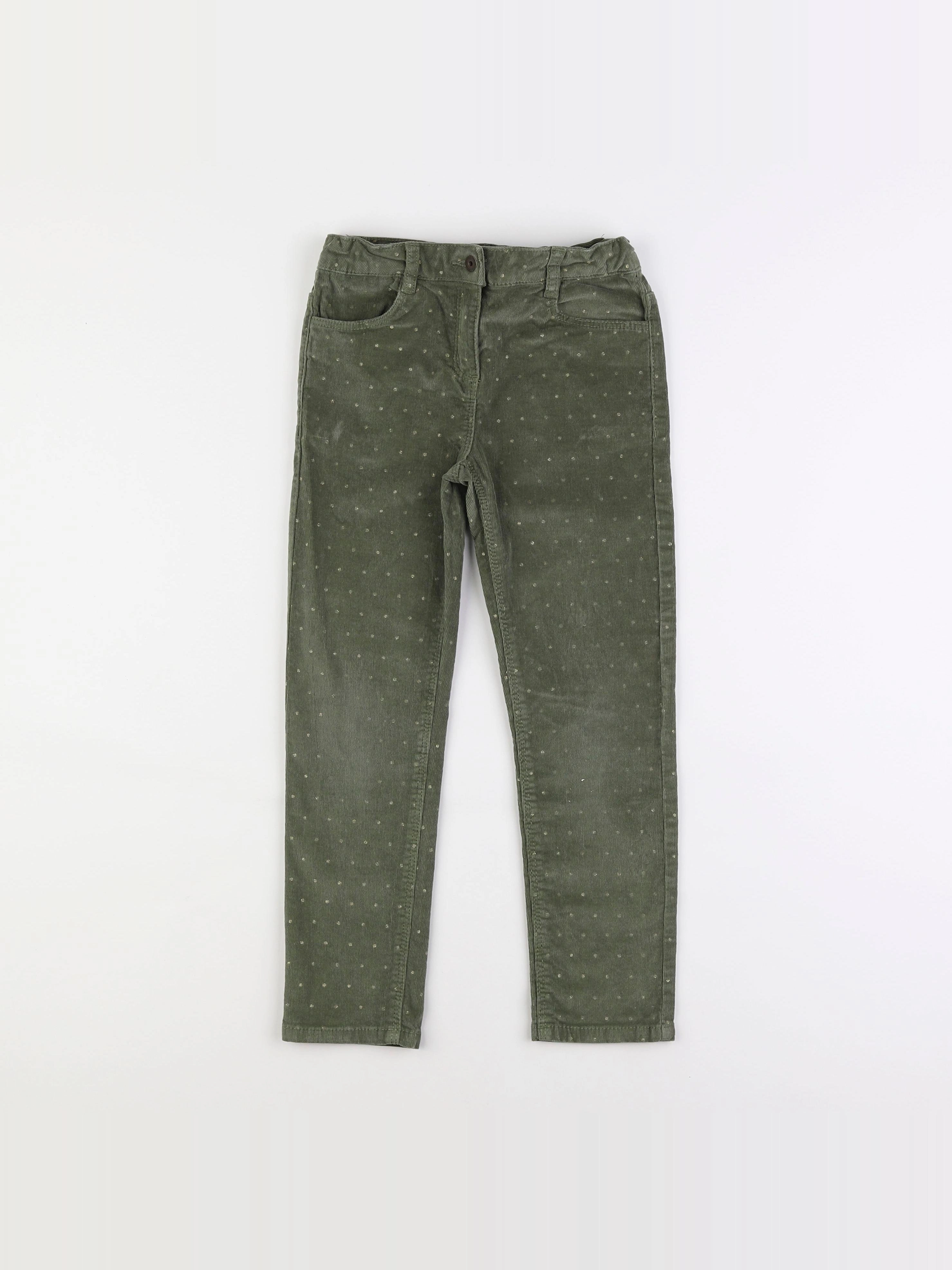 Vertbaudet - pantalon vert - 7 ans