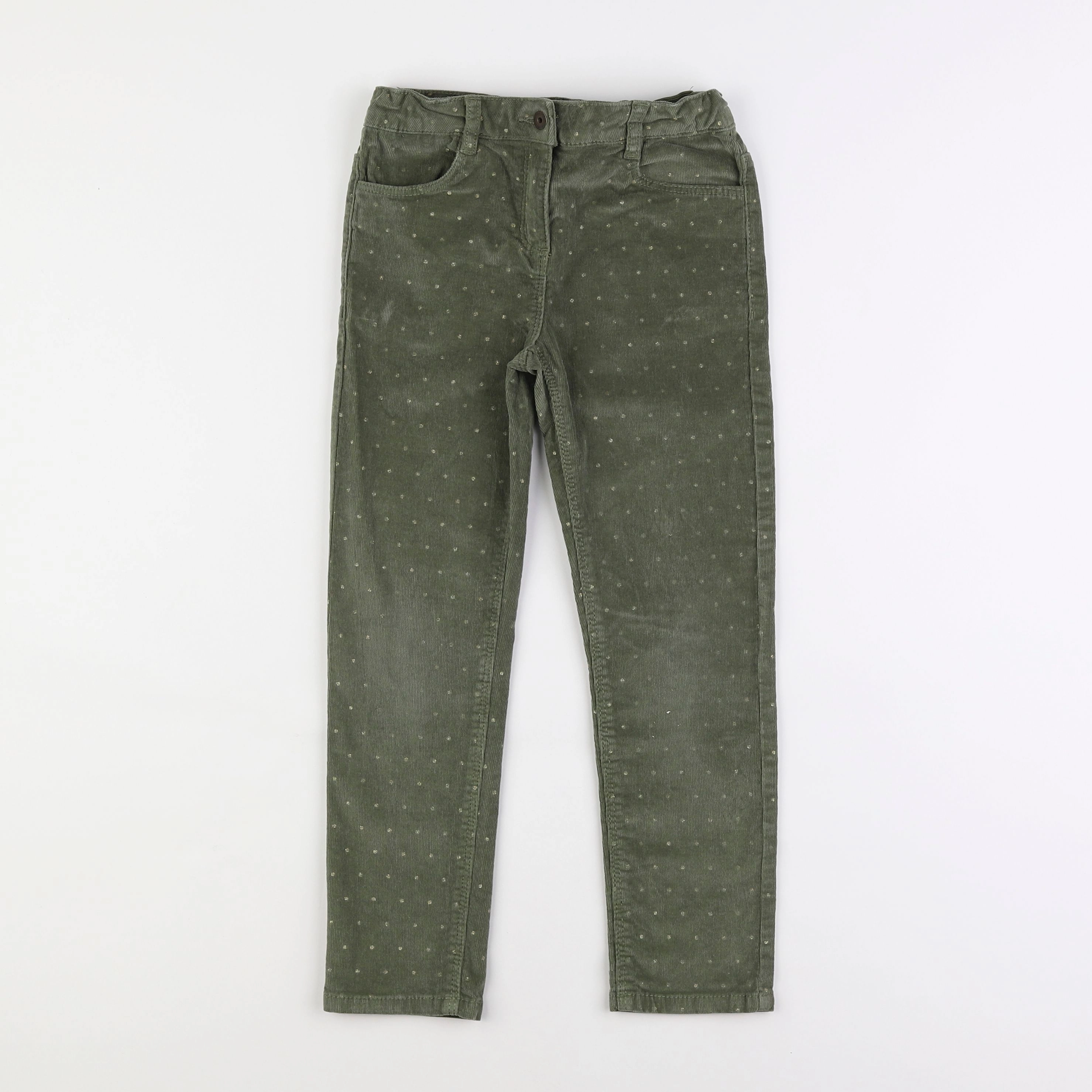 Vertbaudet - pantalon vert - 7 ans