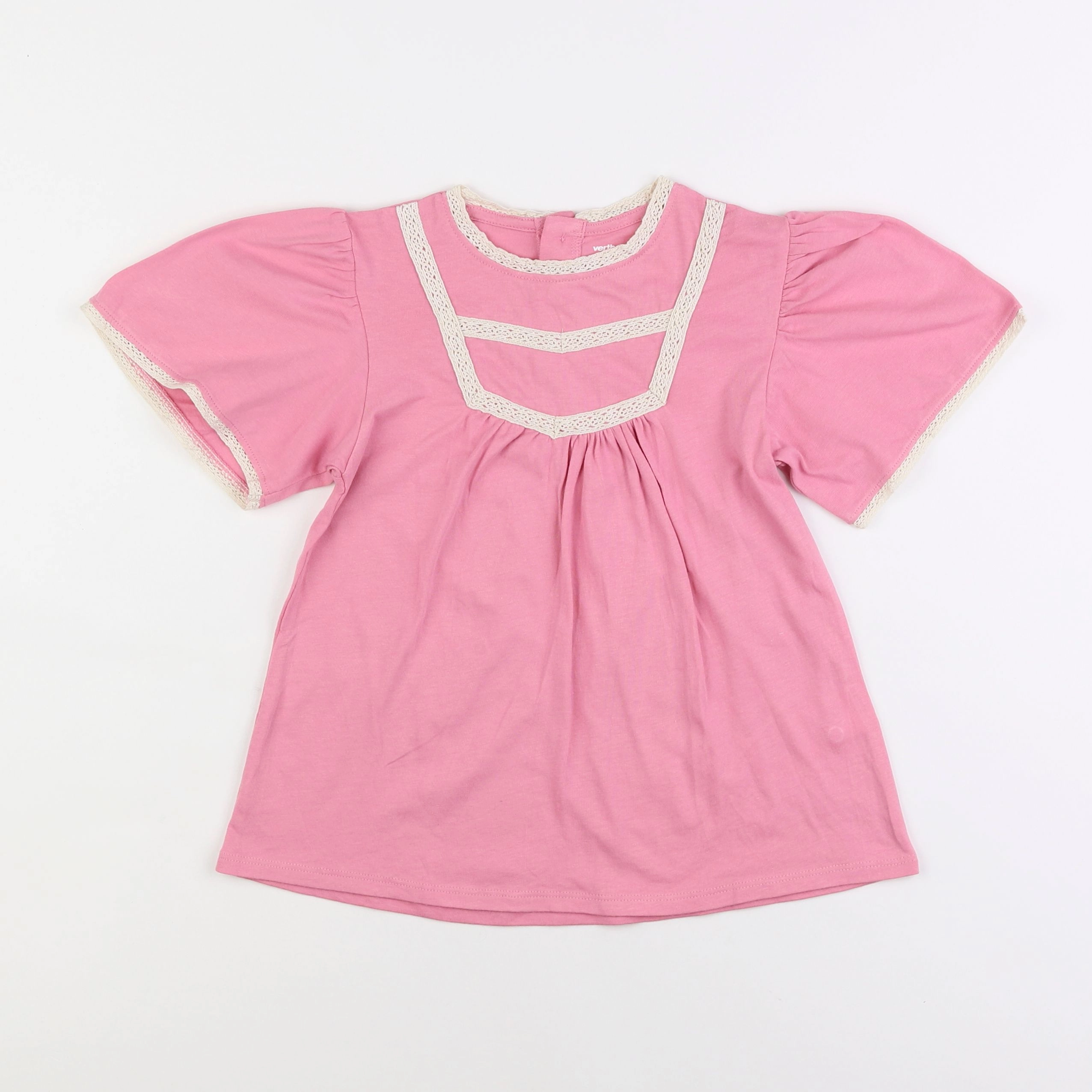 Vertbaudet - tee-shirt rose - 8 ans