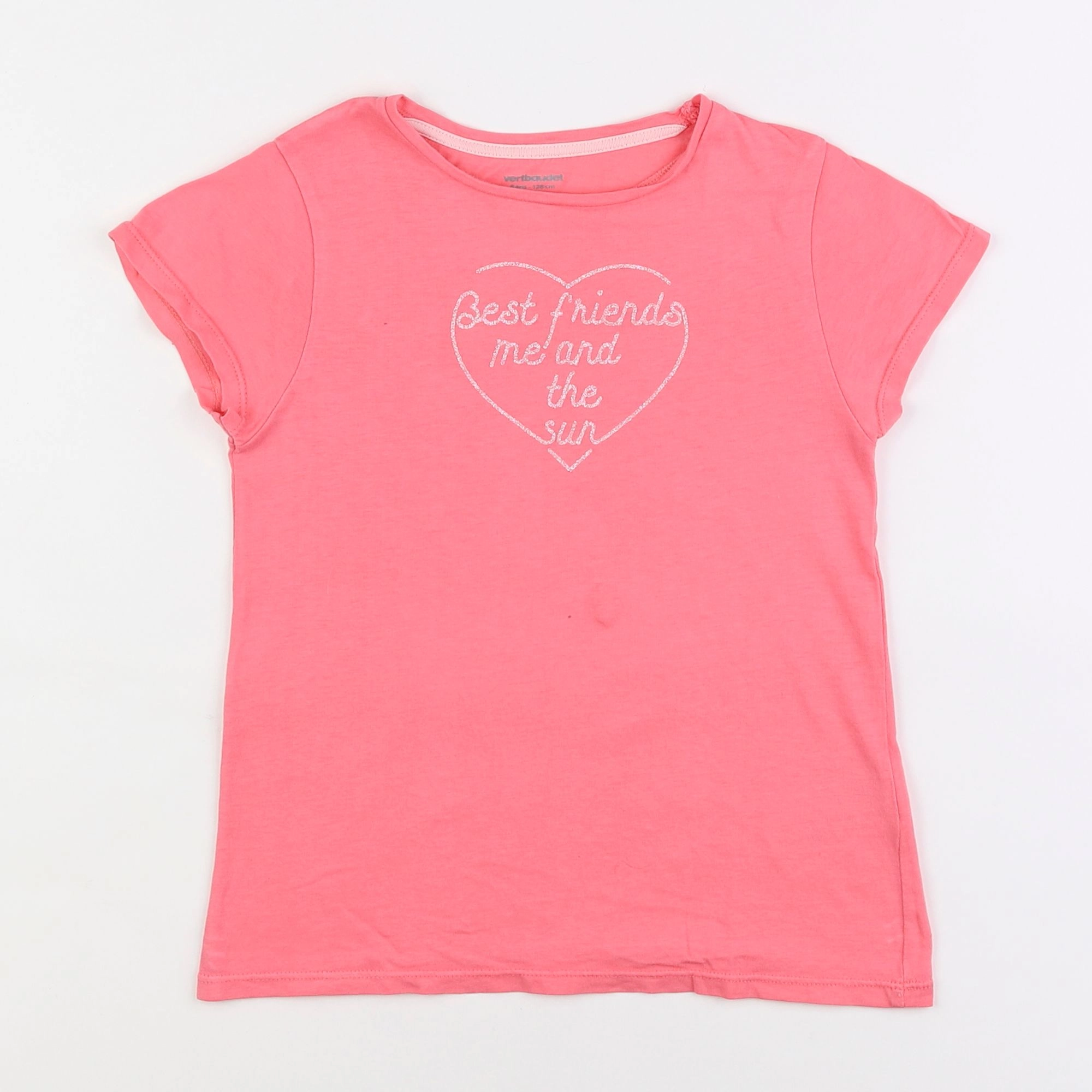 Vertbaudet - tee-shirt rose - 8 ans