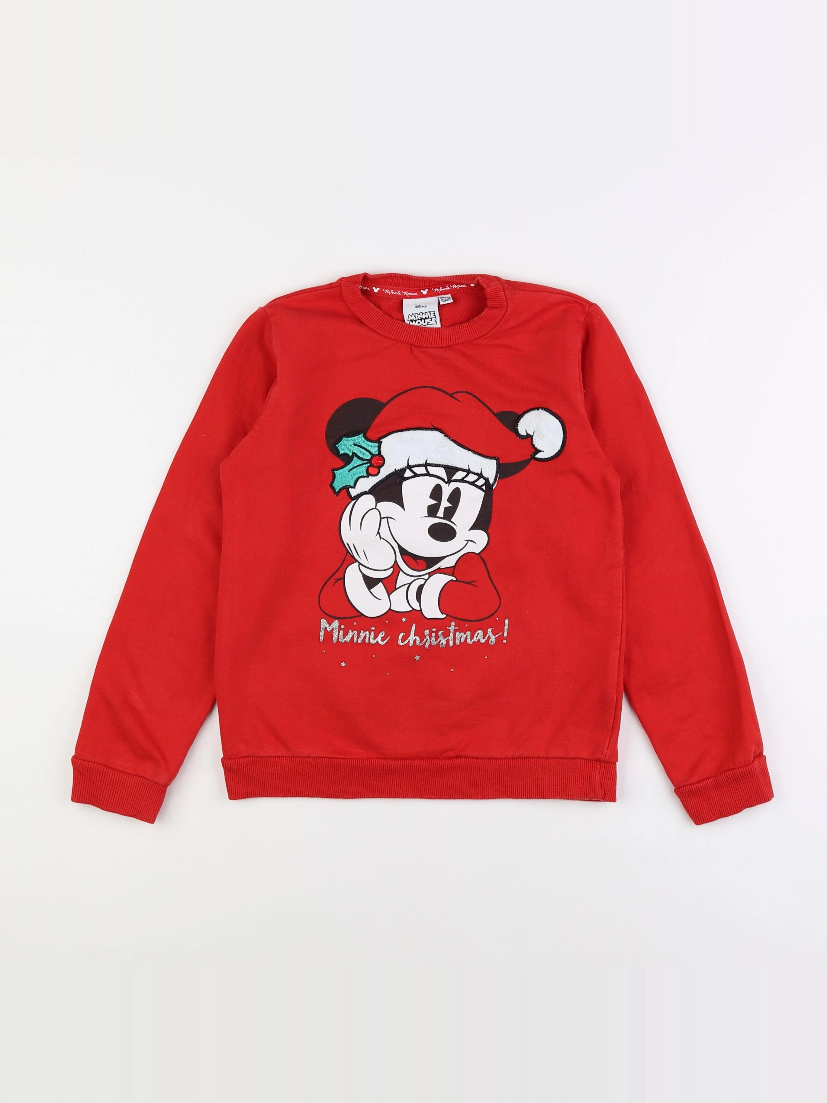 Vertbaudet - sweat rouge - 10 ans