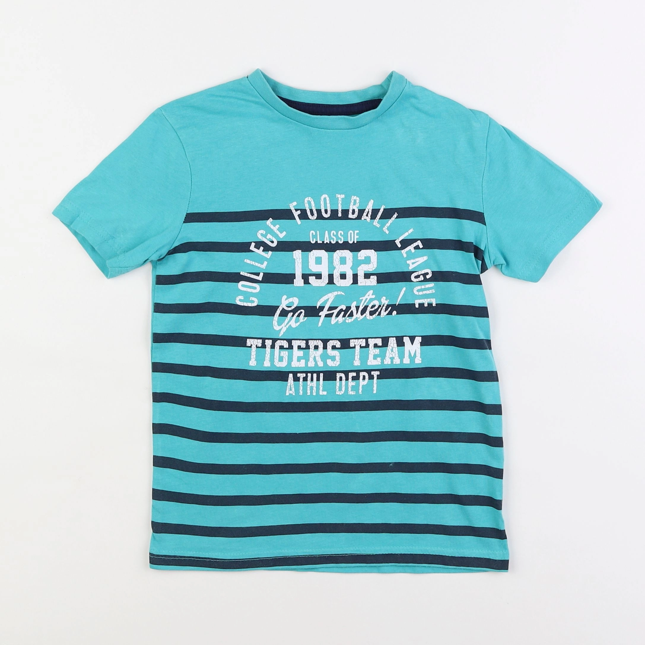 Vertbaudet - tee-shirt bleu - 6 ans