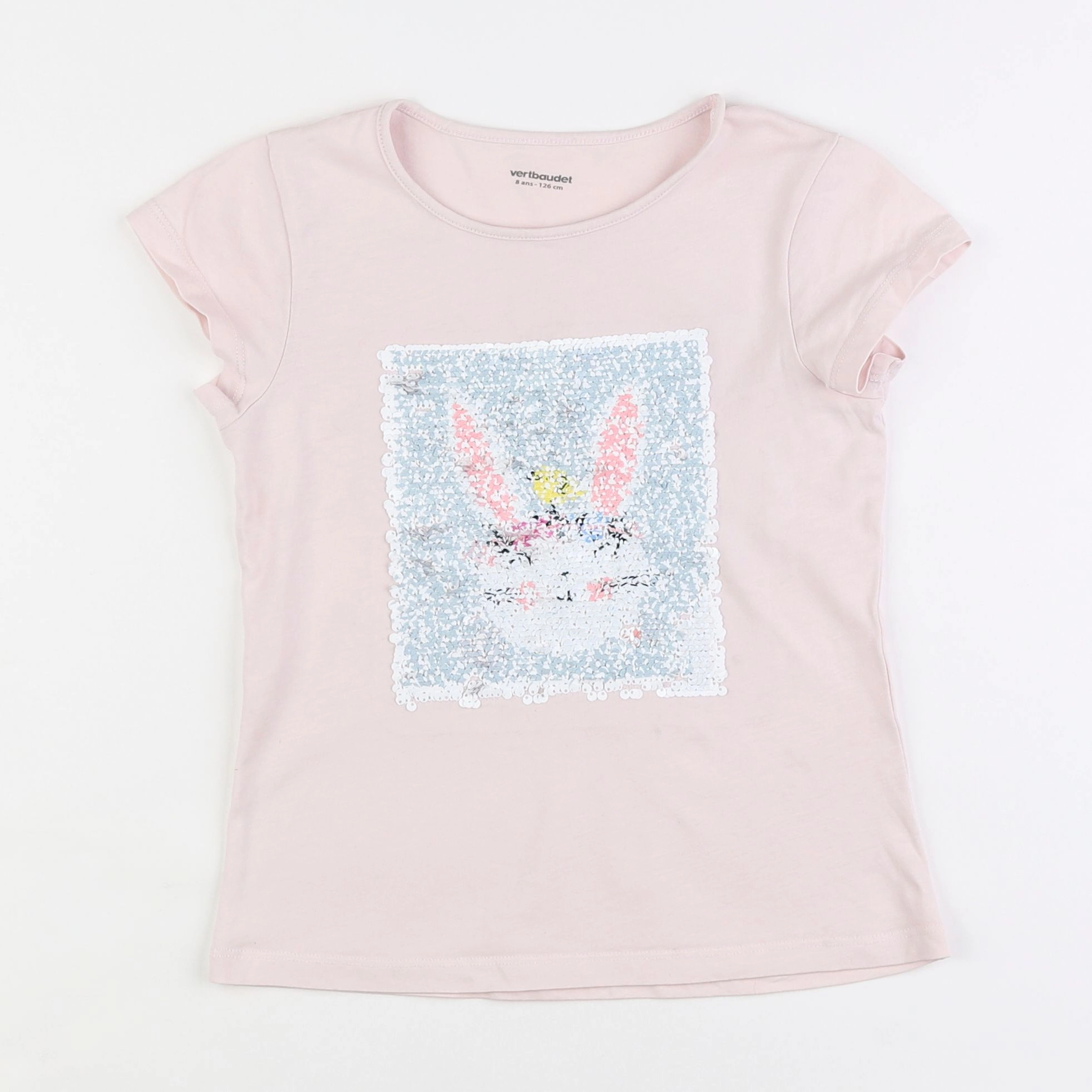 Vertbaudet - tee-shirt rose - 8 ans