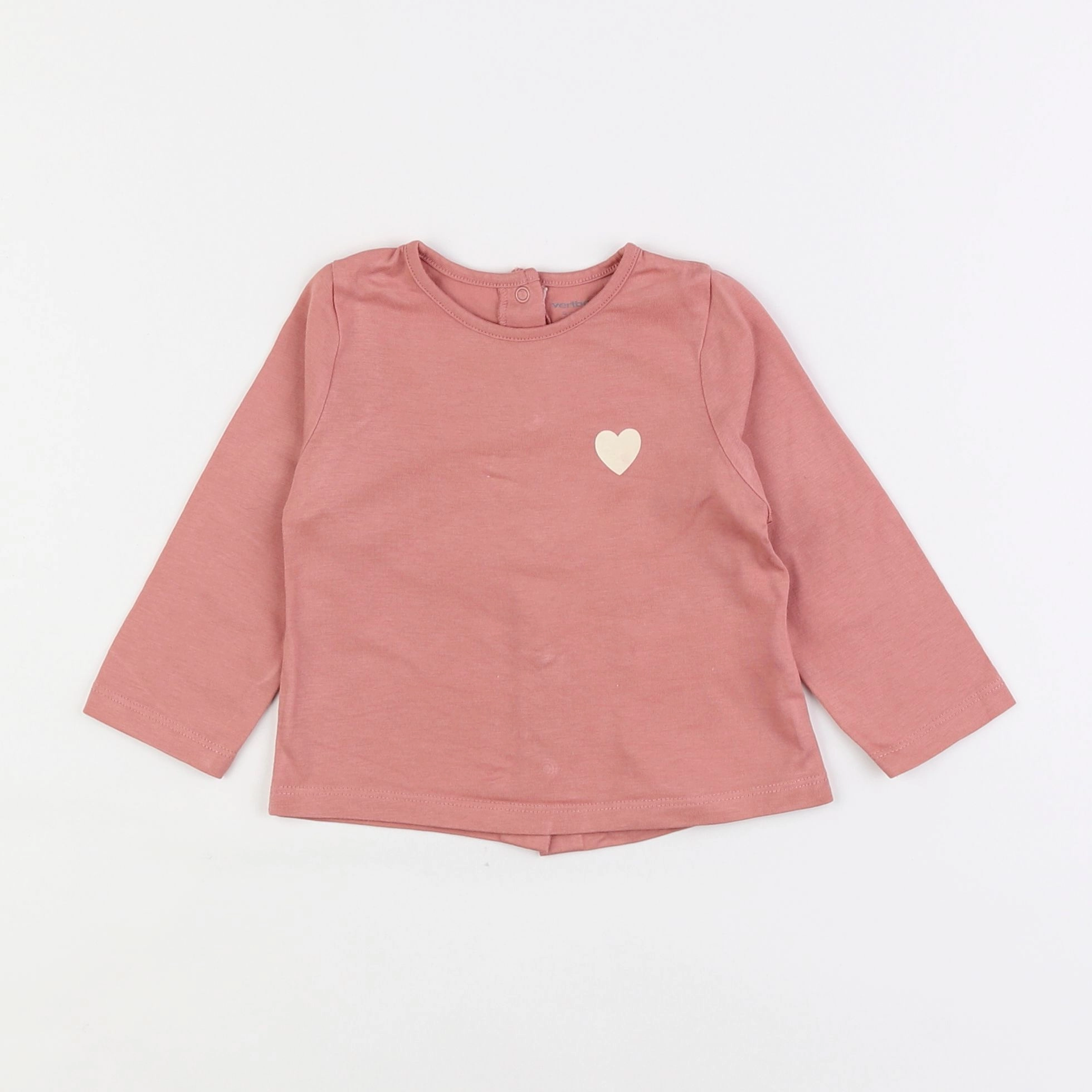 Vertbaudet - tee-shirt rose - 9 mois