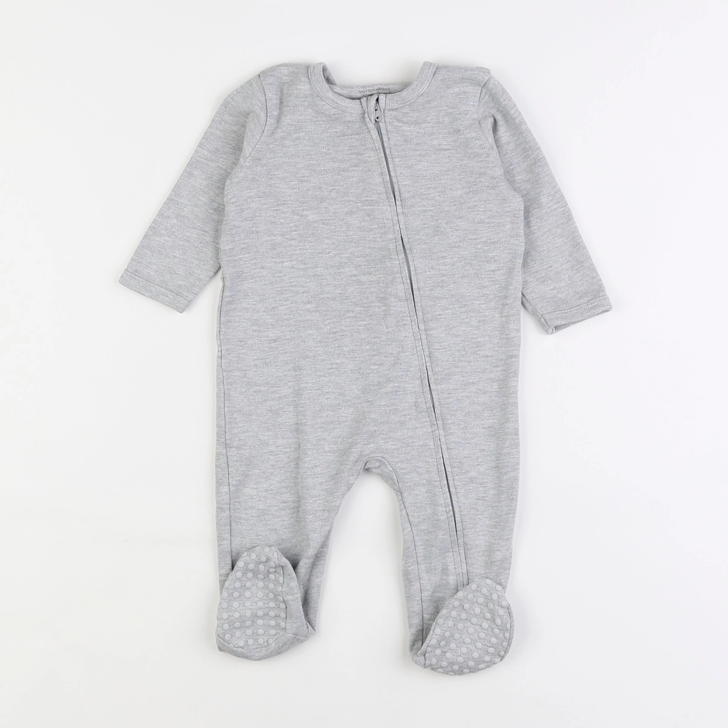 Vertbaudet - pyjama coton gris - 9 mois