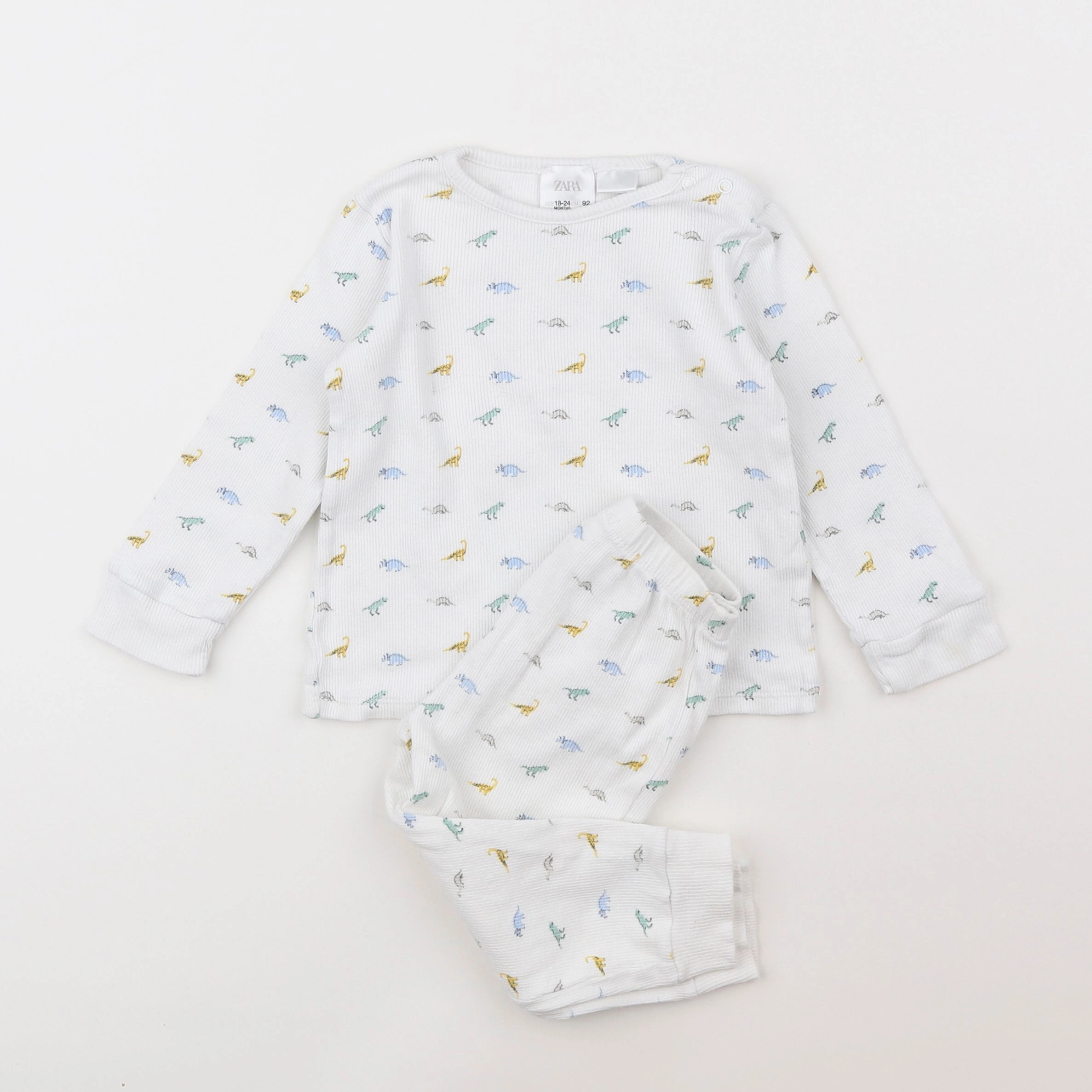 Zara - pyjama coton blanc - 18 mois à 2 ans