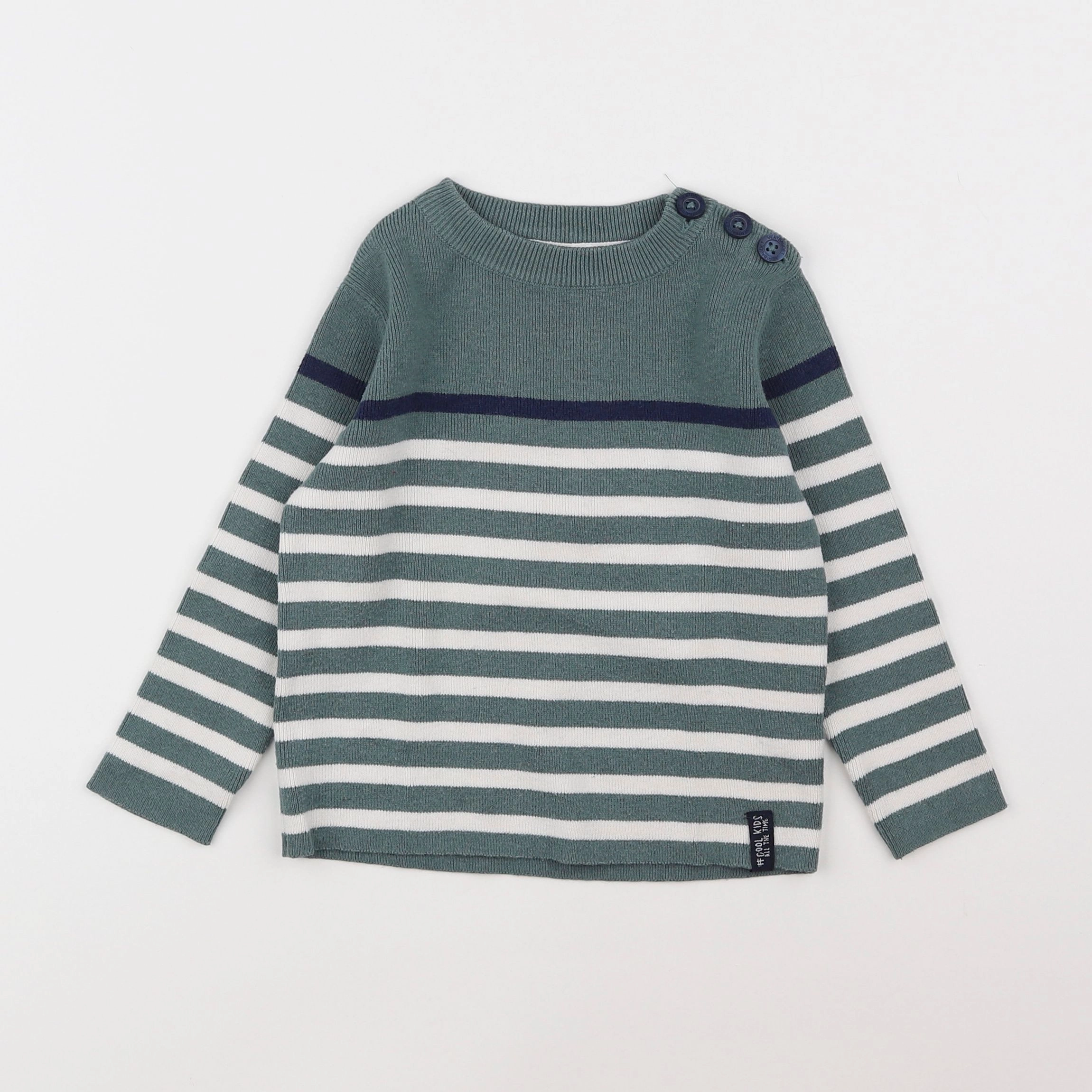 Vertbaudet - pull vert - 2 ans