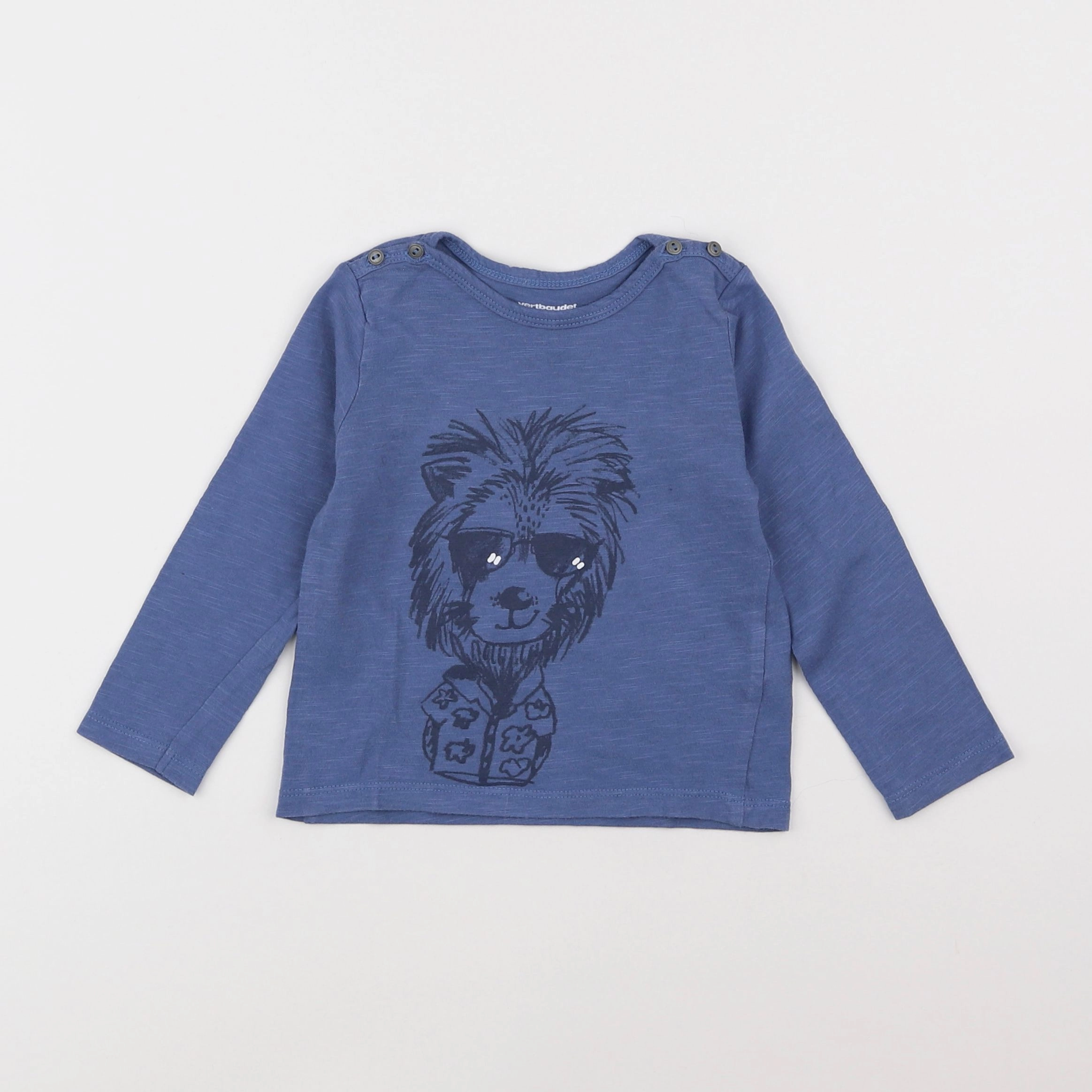 Vertbaudet - tee-shirt bleu - 18 mois