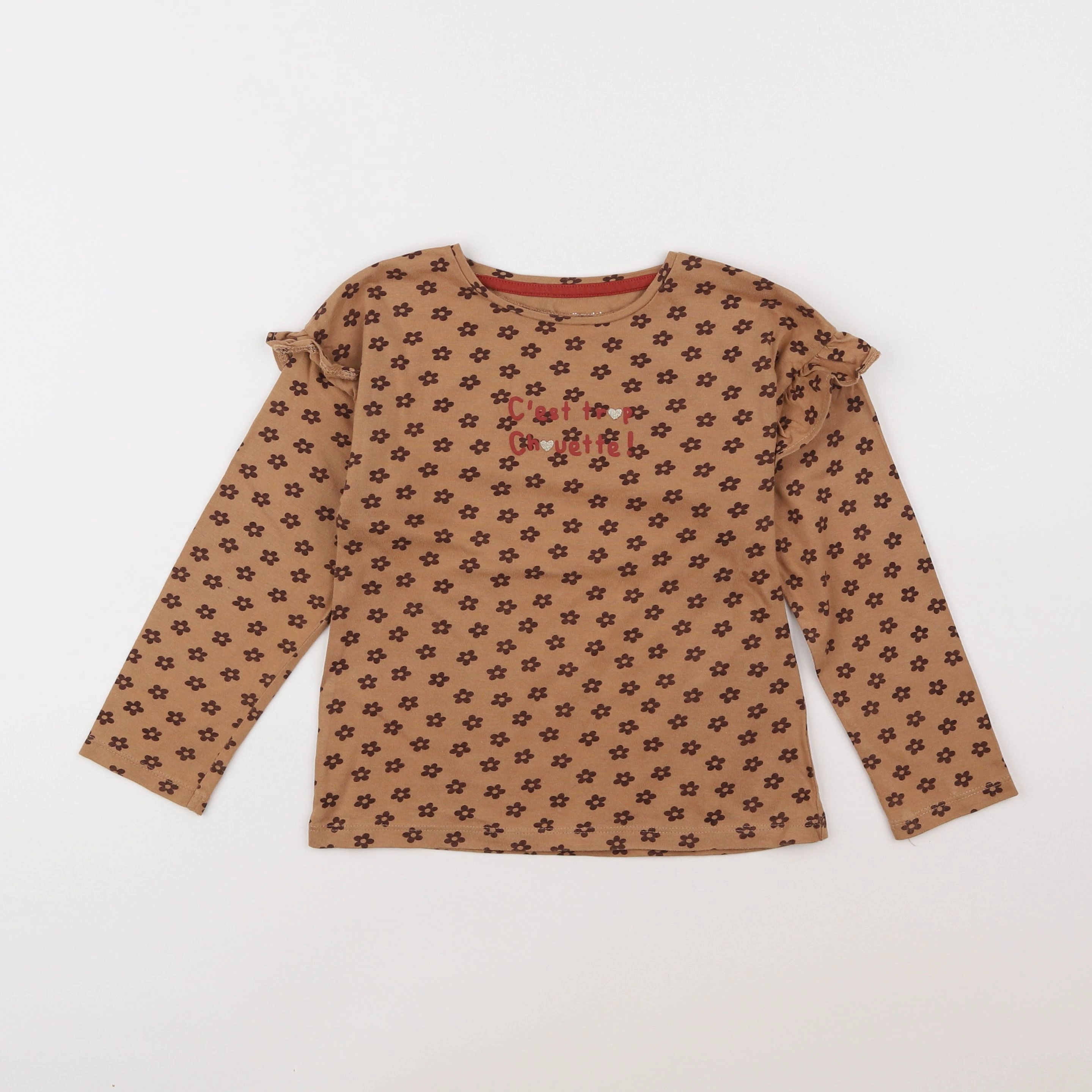 Vertbaudet - tee-shirt marron - 5 ans