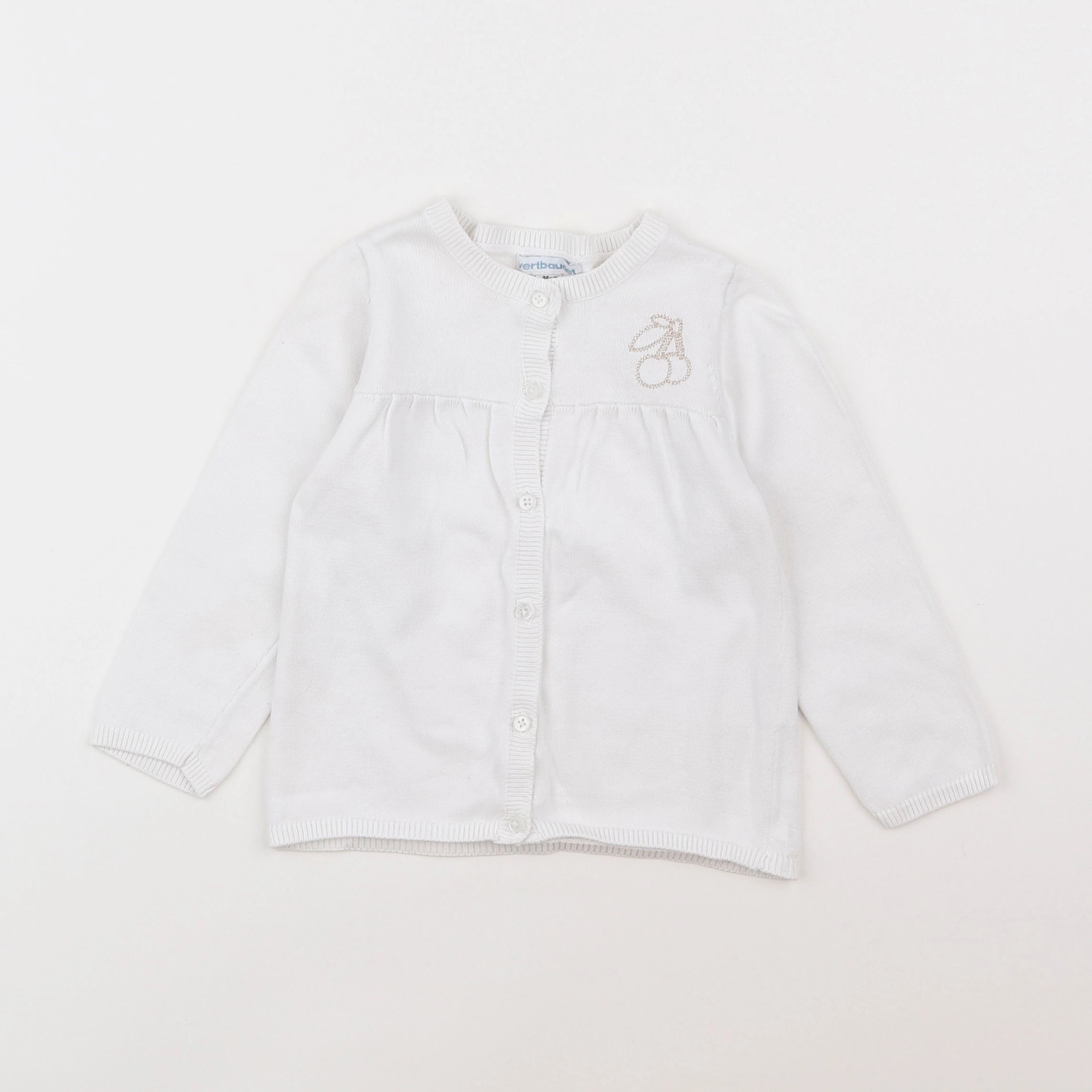 Vertbaudet - gilet blanc - 2 ans