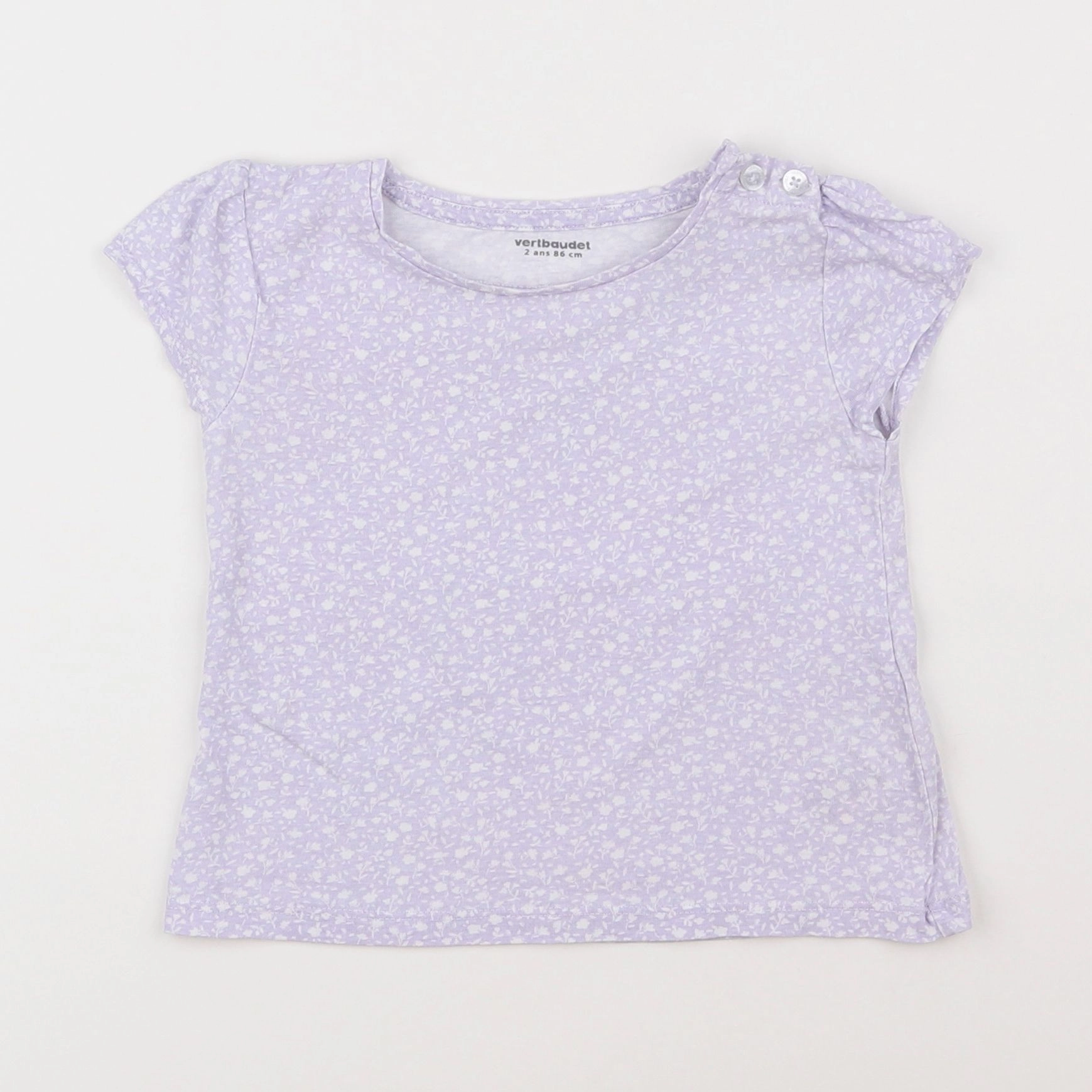 Vertbaudet - tee-shirt violet - 2 ans