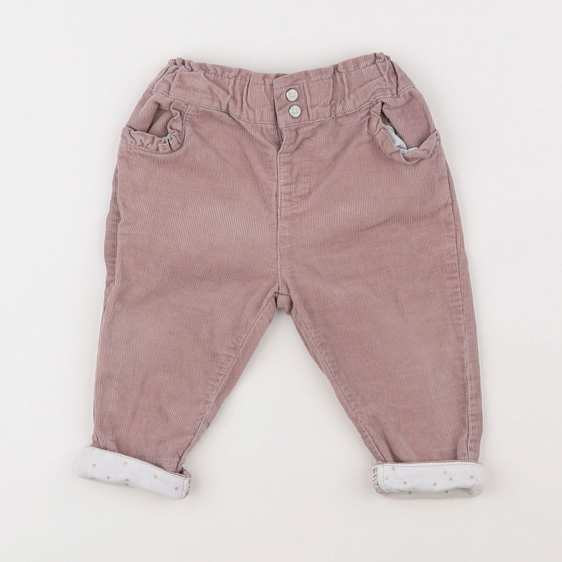 Vertbaudet - pantalon rose - 9 mois