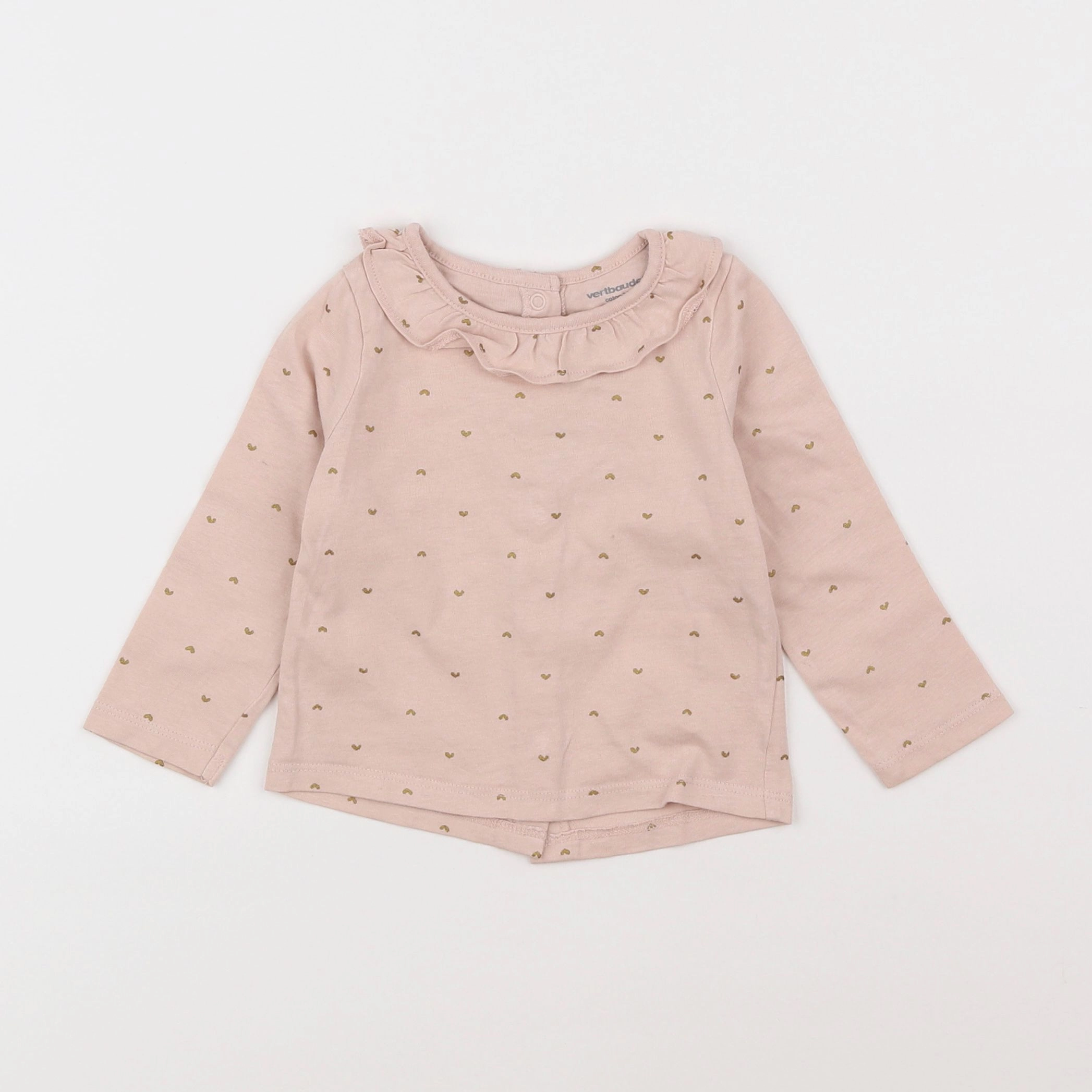 Vertbaudet - tee-shirt rose - 9 mois