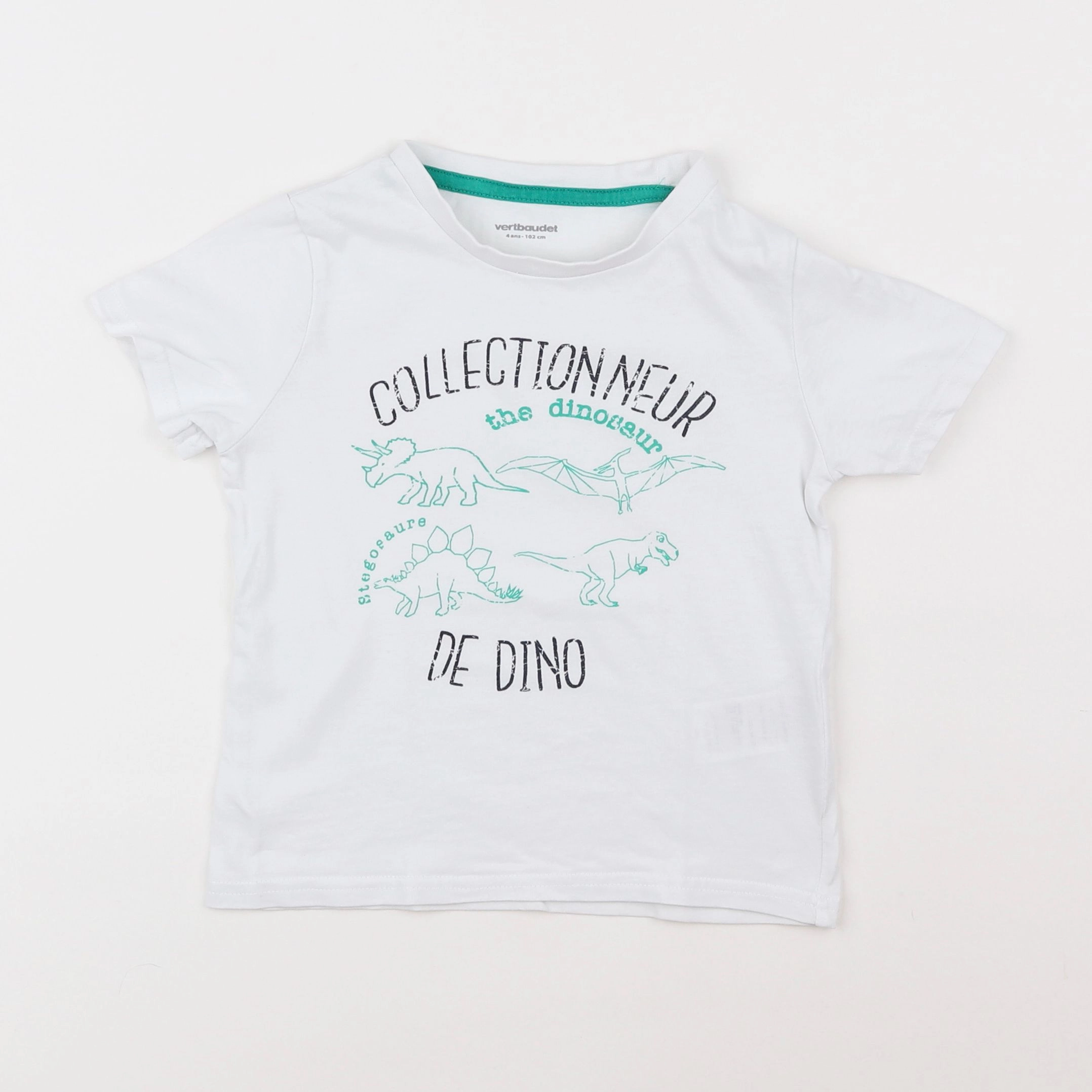 Vertbaudet - tee-shirt blanc - 4 ans