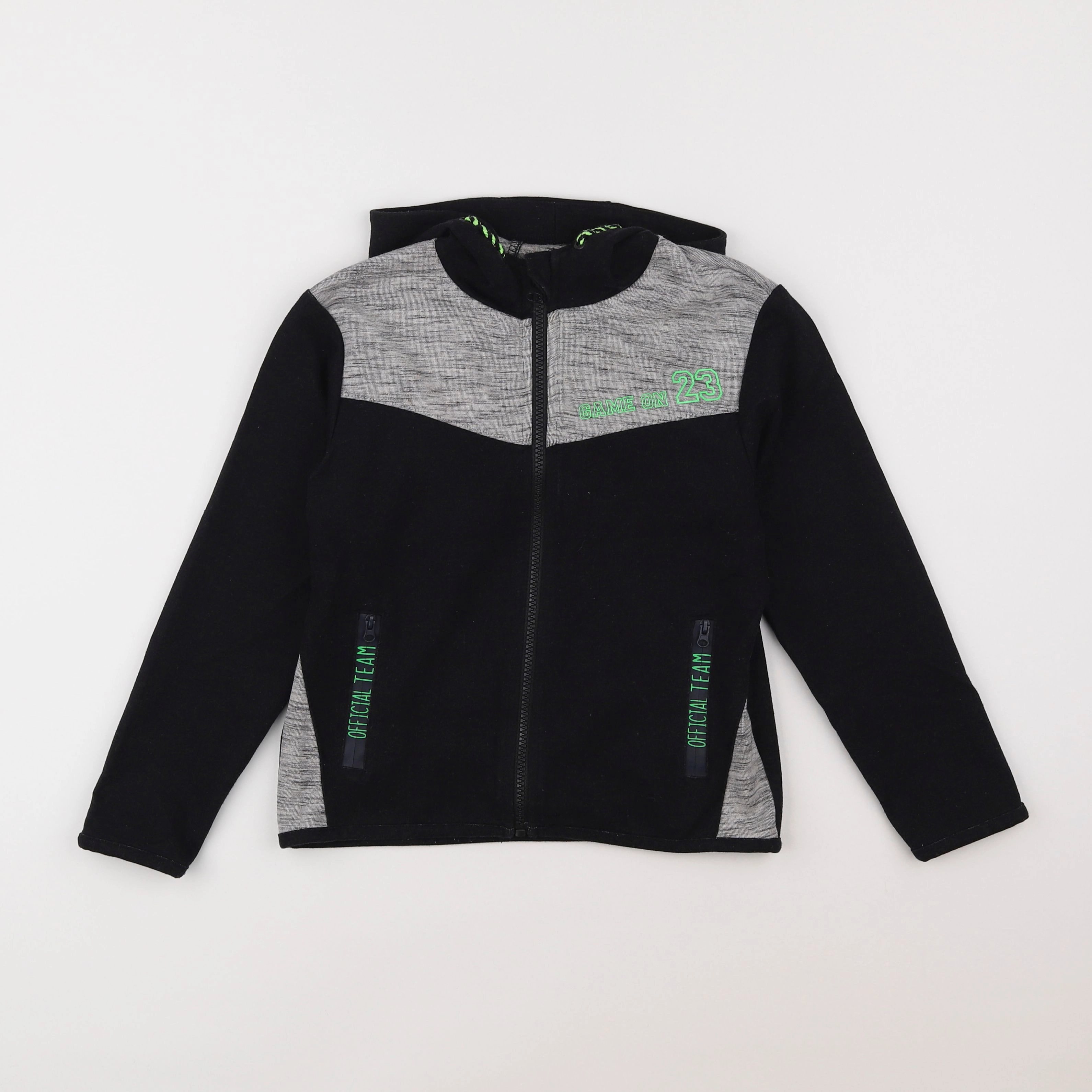 Vertbaudet - sweat noir - 8 ans