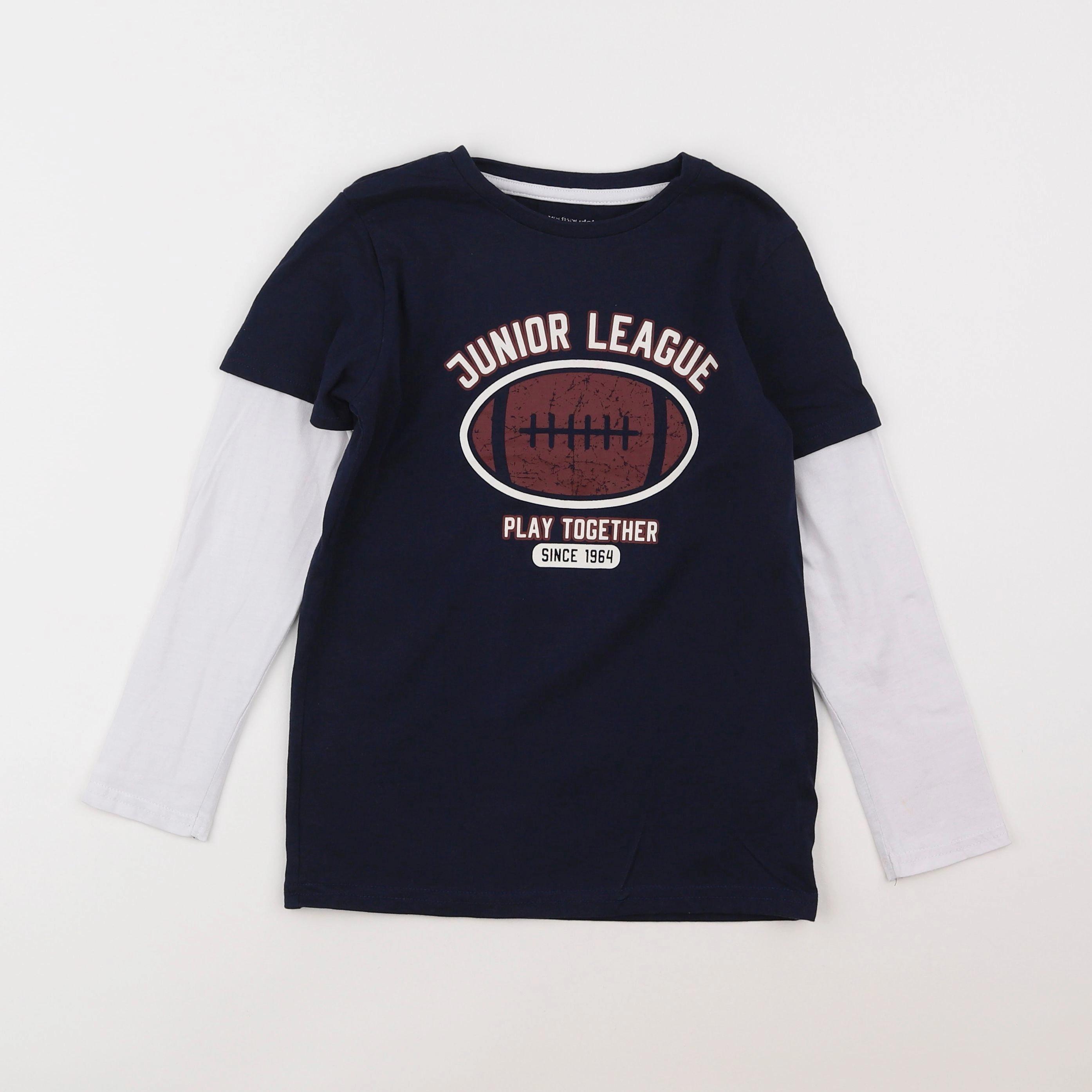 Vertbaudet - tee-shirt bleu - 8 ans