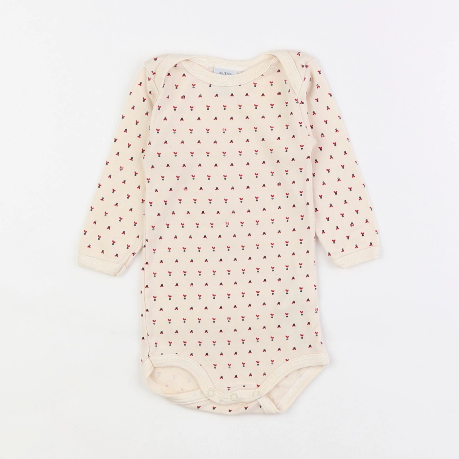 Petit Bateau - body beige - 6 mois