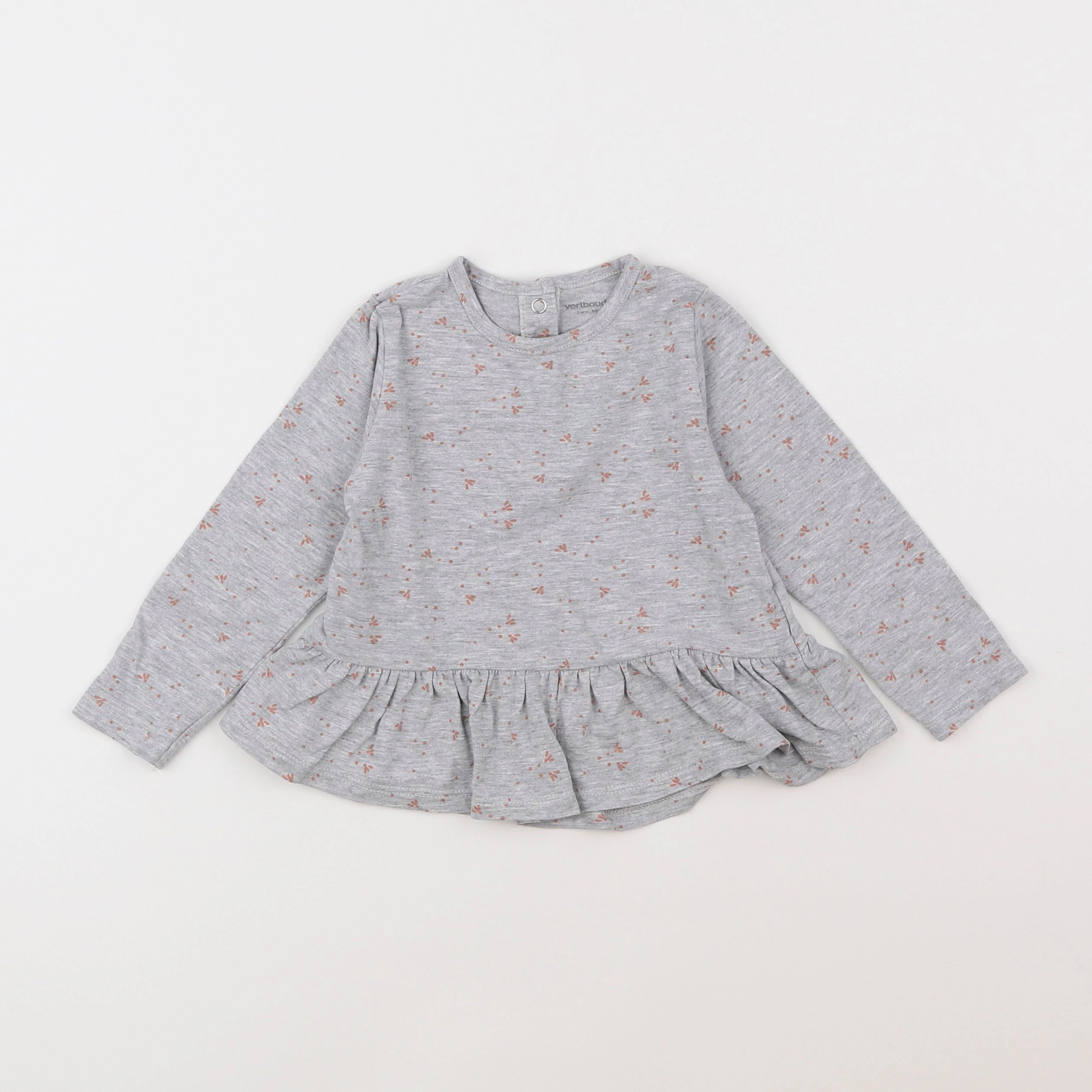 Vertbaudet - tee-shirt gris - 2 ans