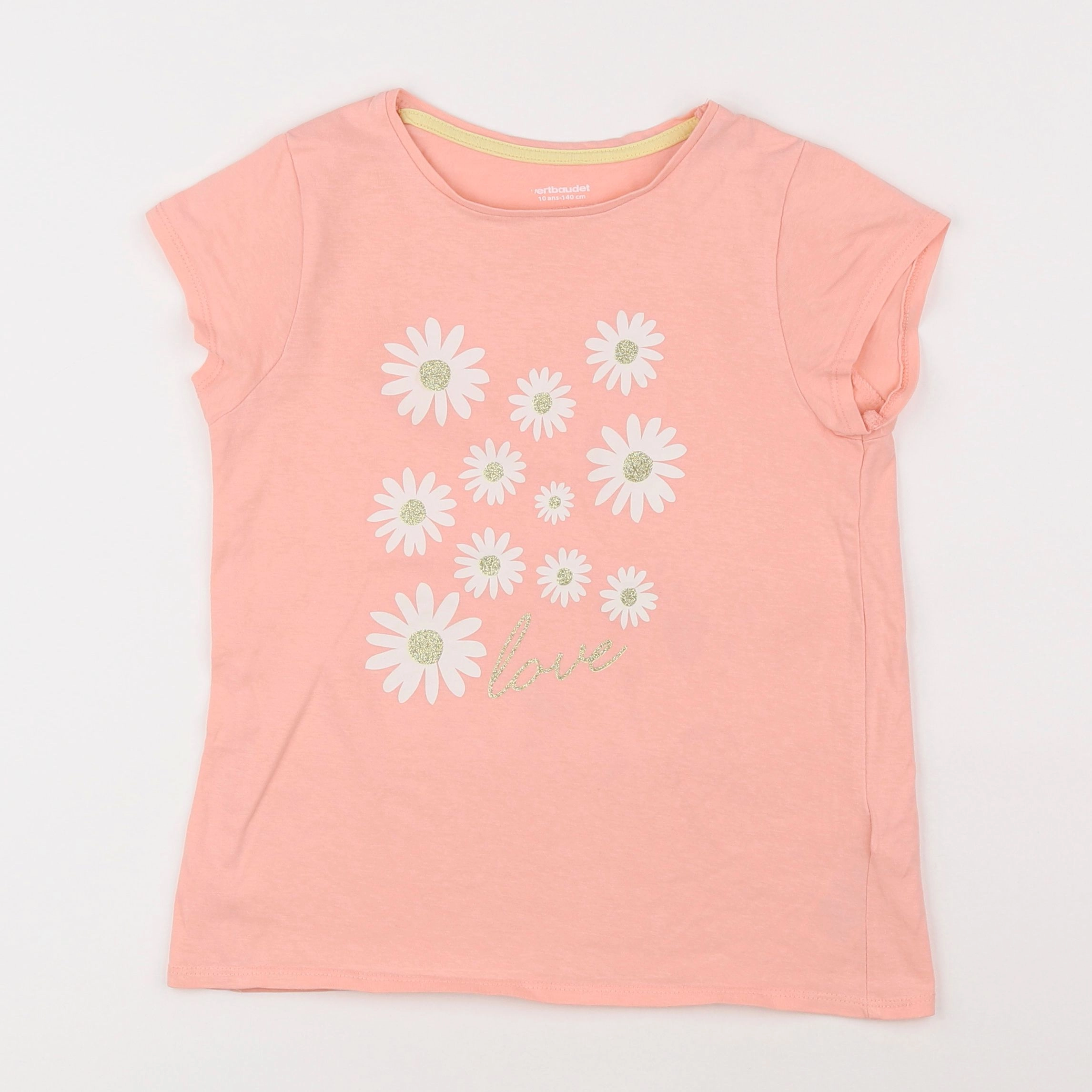 Vertbaudet - tee-shirt rose - 10 ans