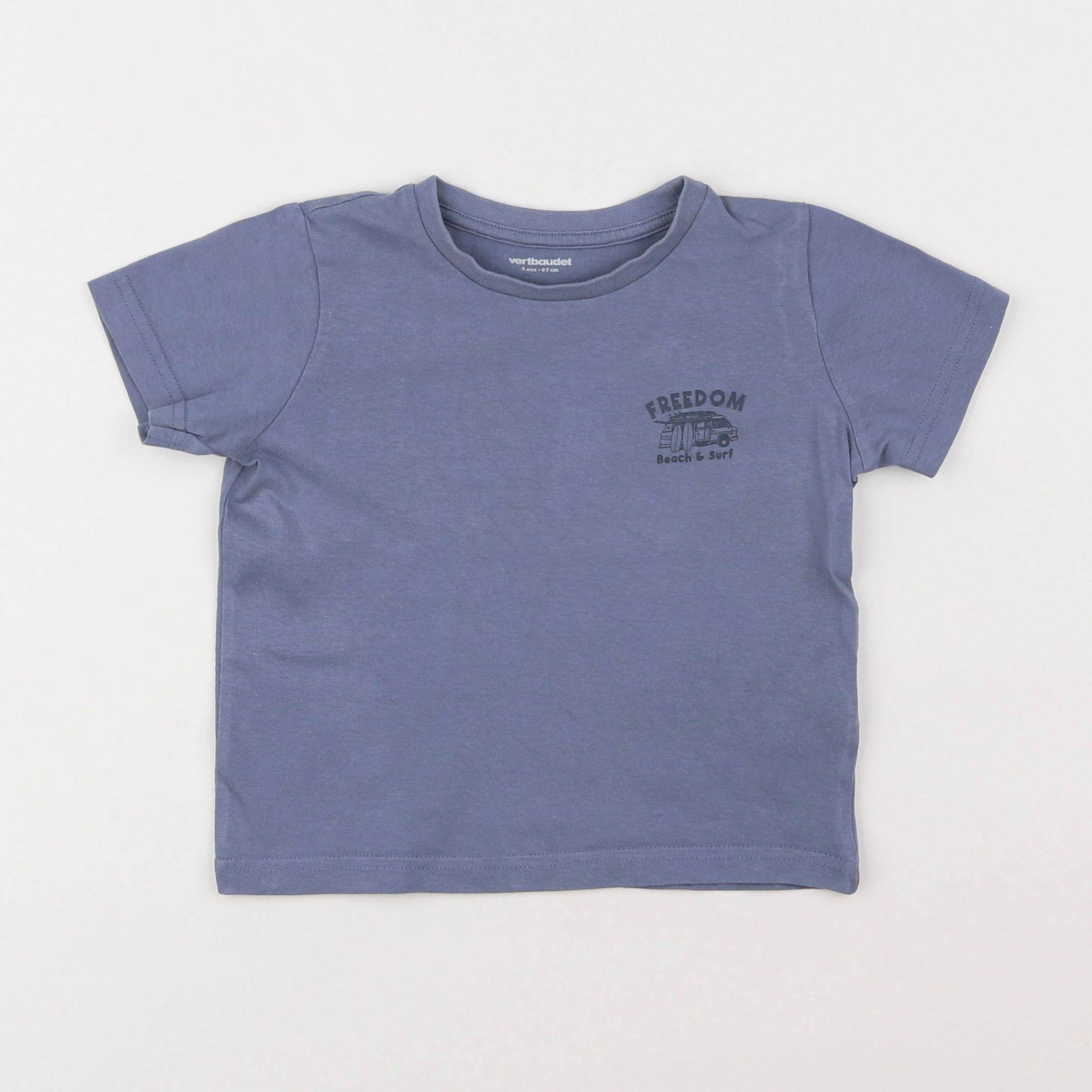 Vertbaudet - tee-shirt bleu - 3 ans