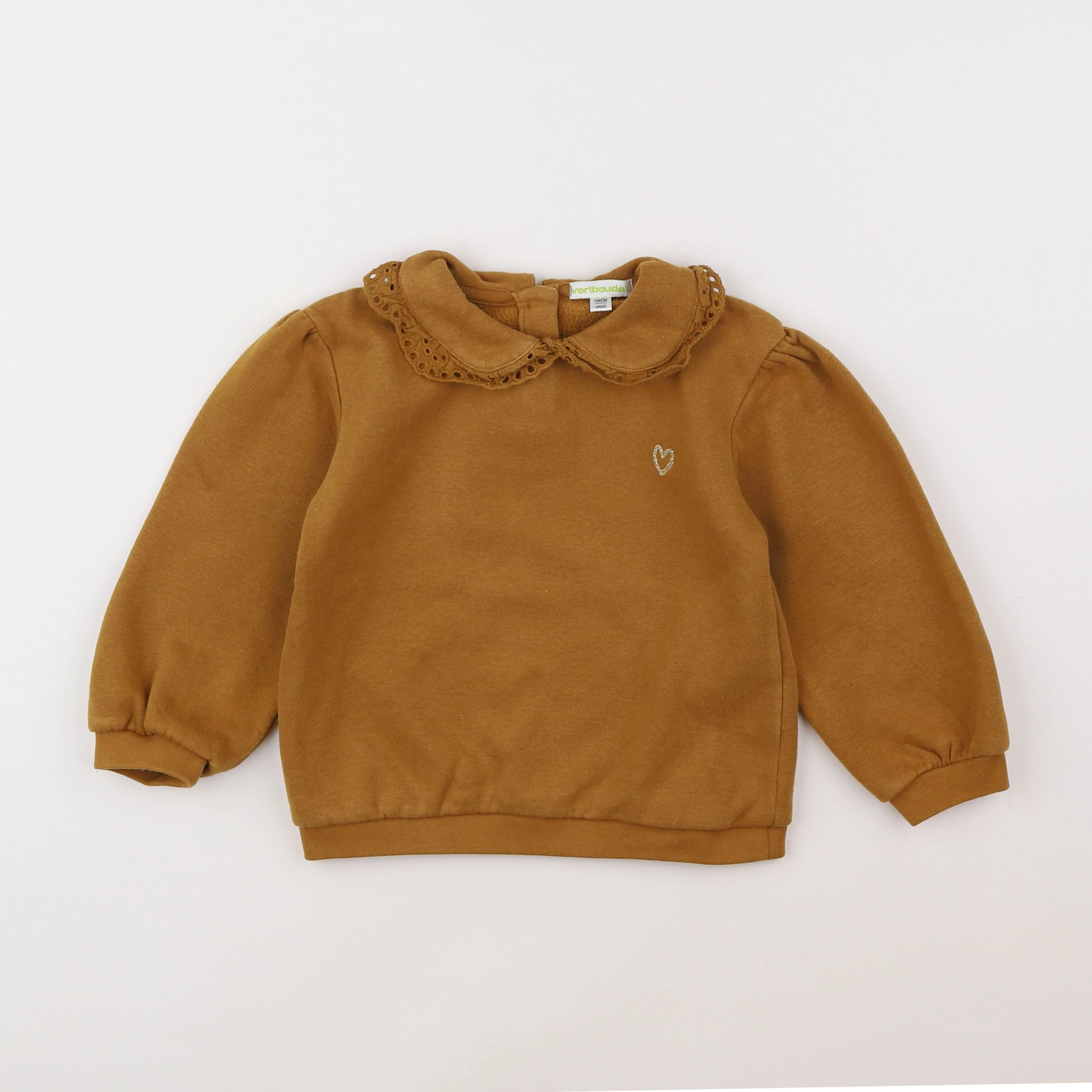 Vertbaudet - sweat marron - 4 ans