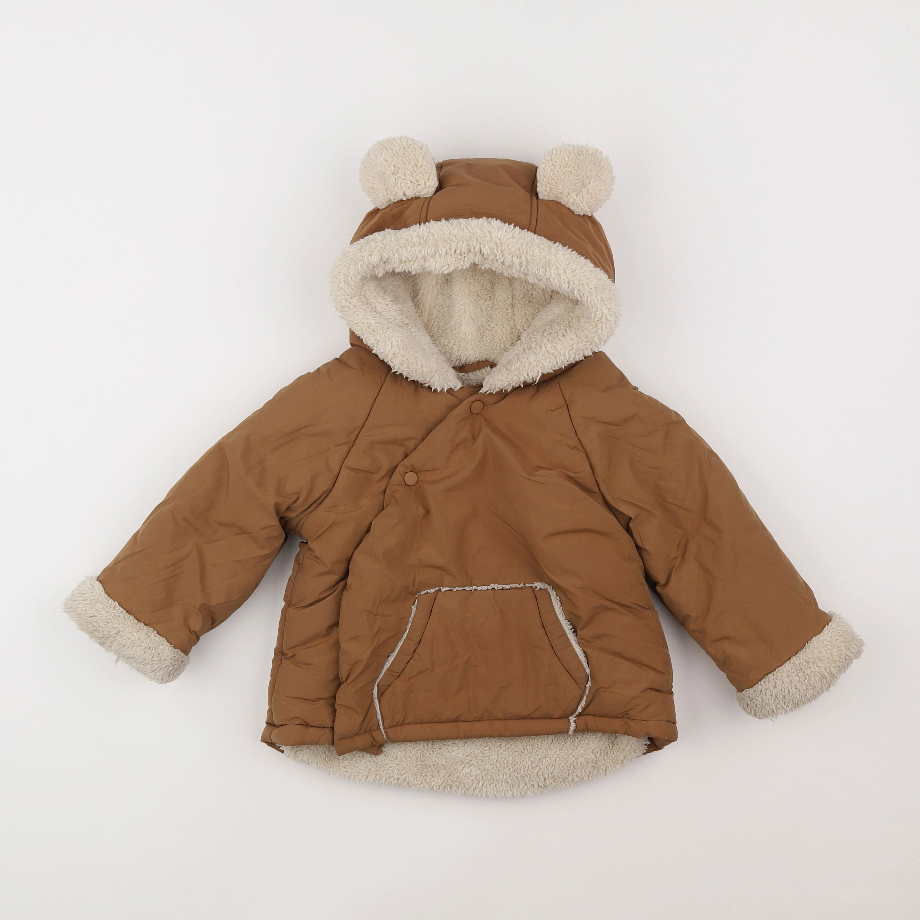 Vertbaudet - veste doublé marron - 2 ans