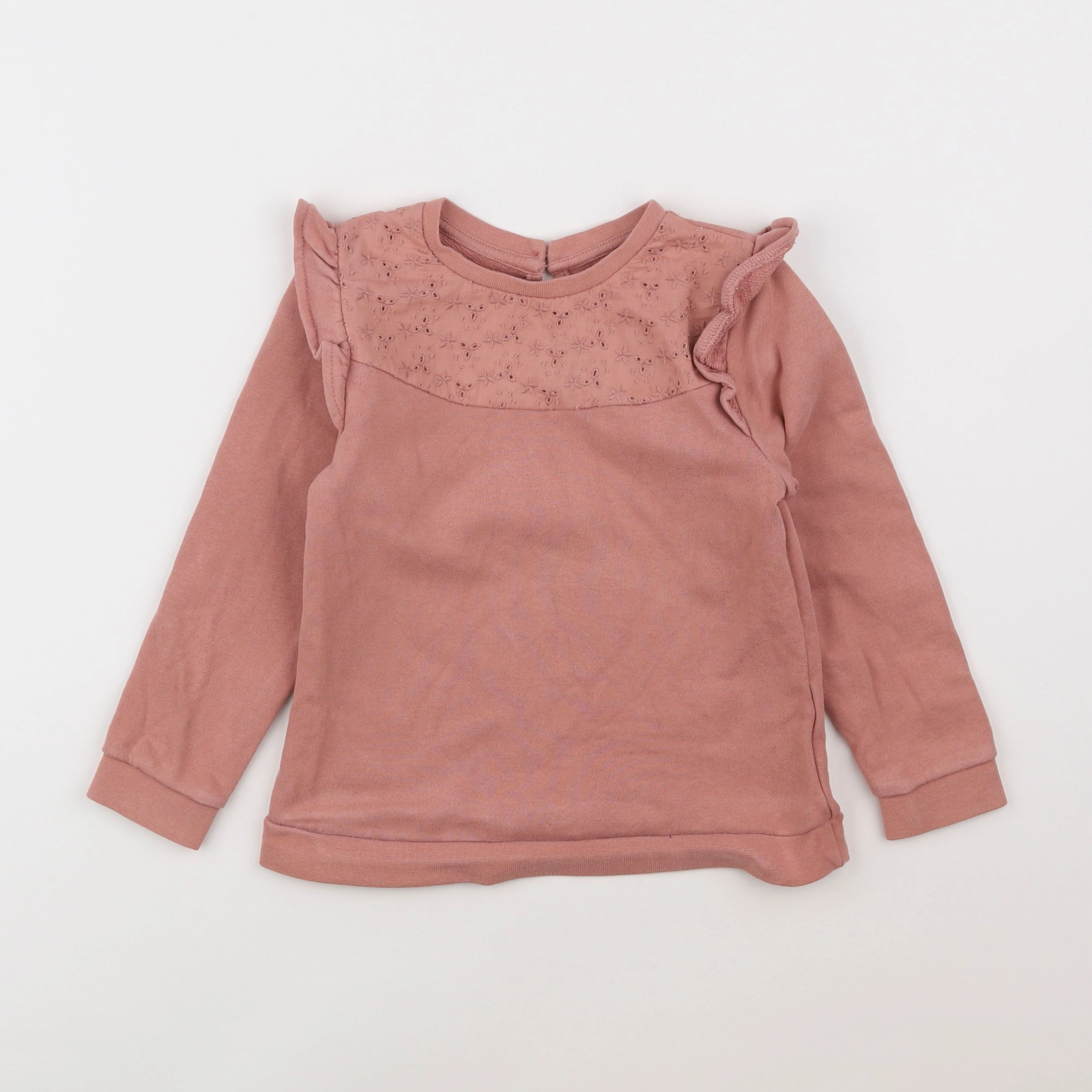 Vertbaudet - sweat rose - 6 ans